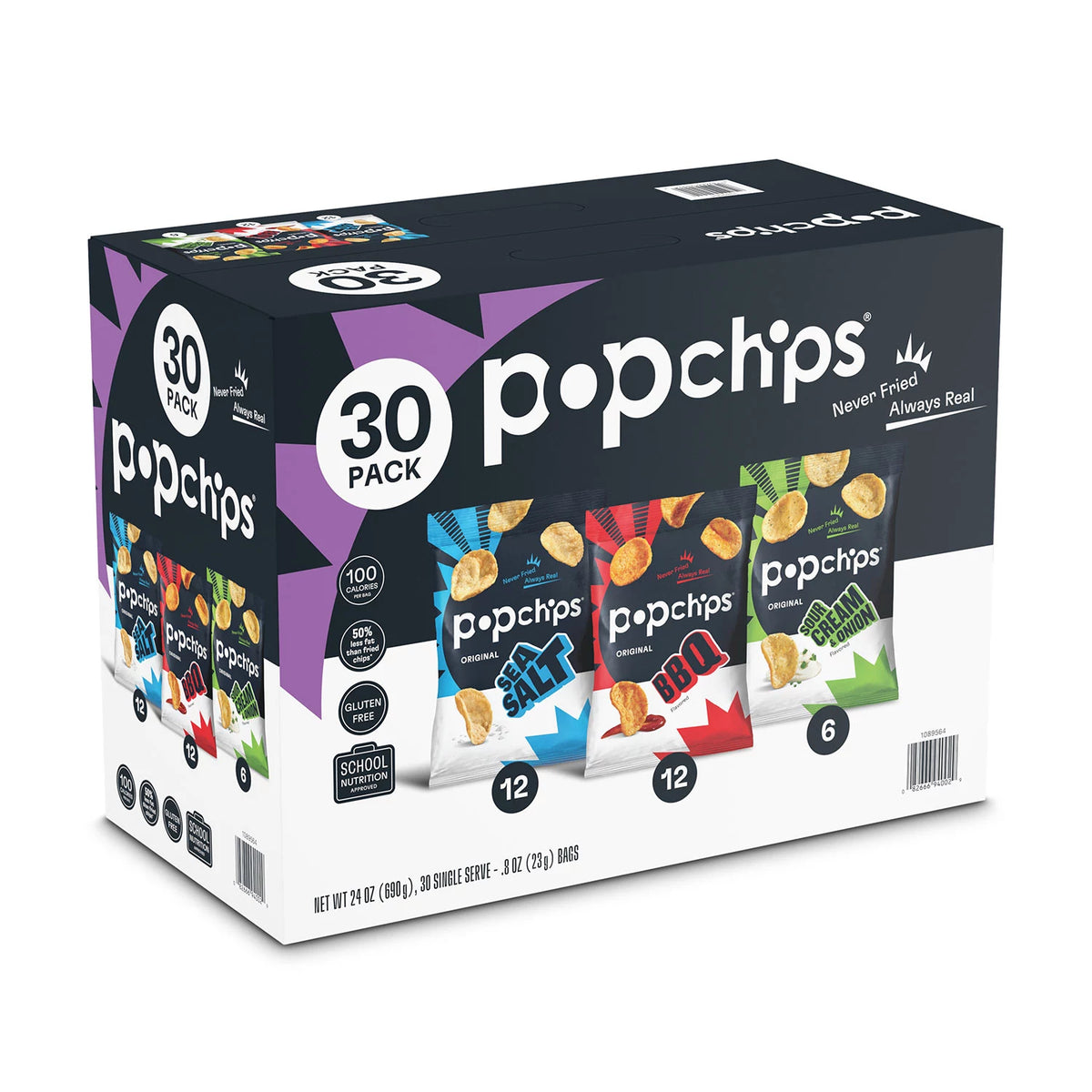 Popchips Variety Box, 30 ea