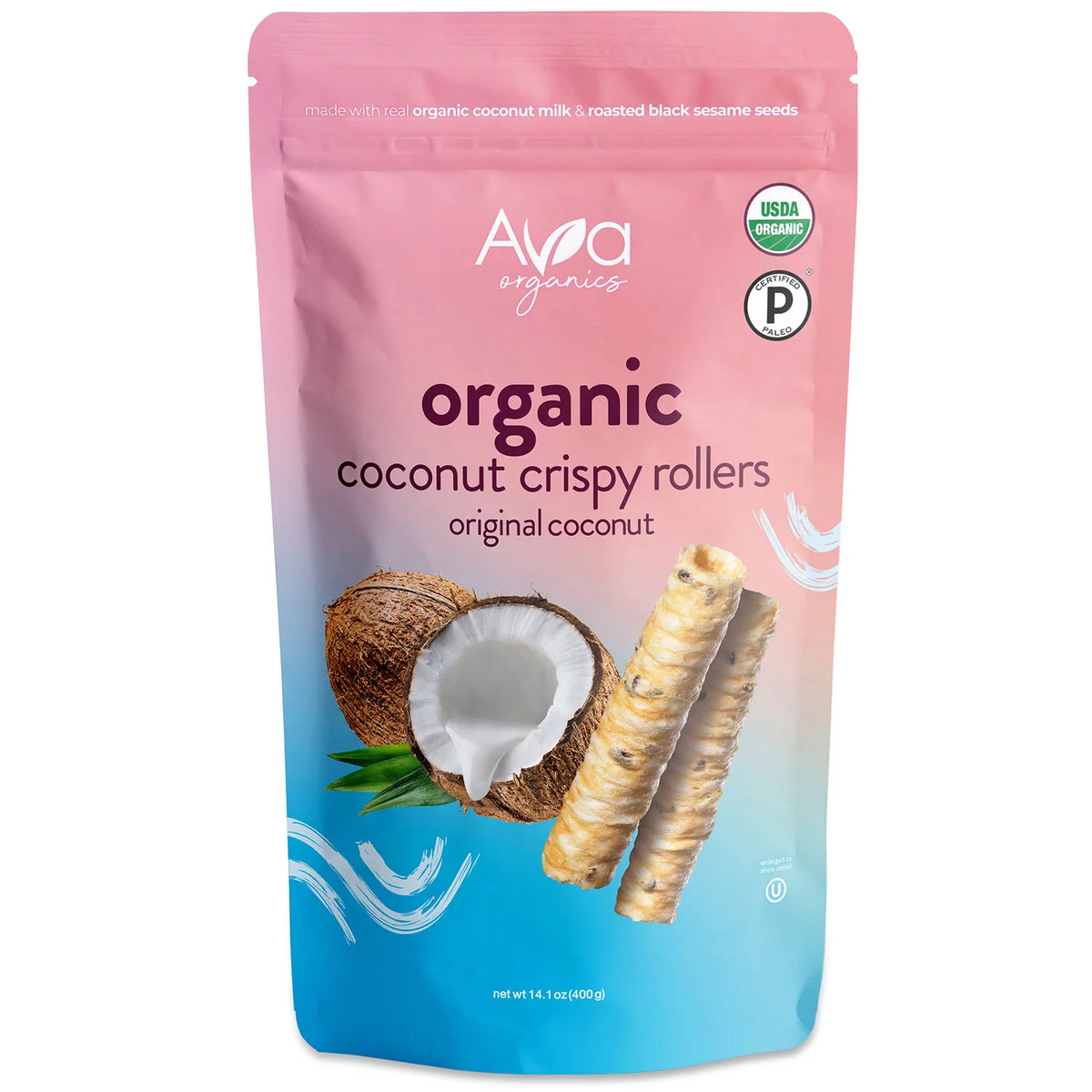 Ava Organic Coconut Crispy Rollers, 14.1 oz