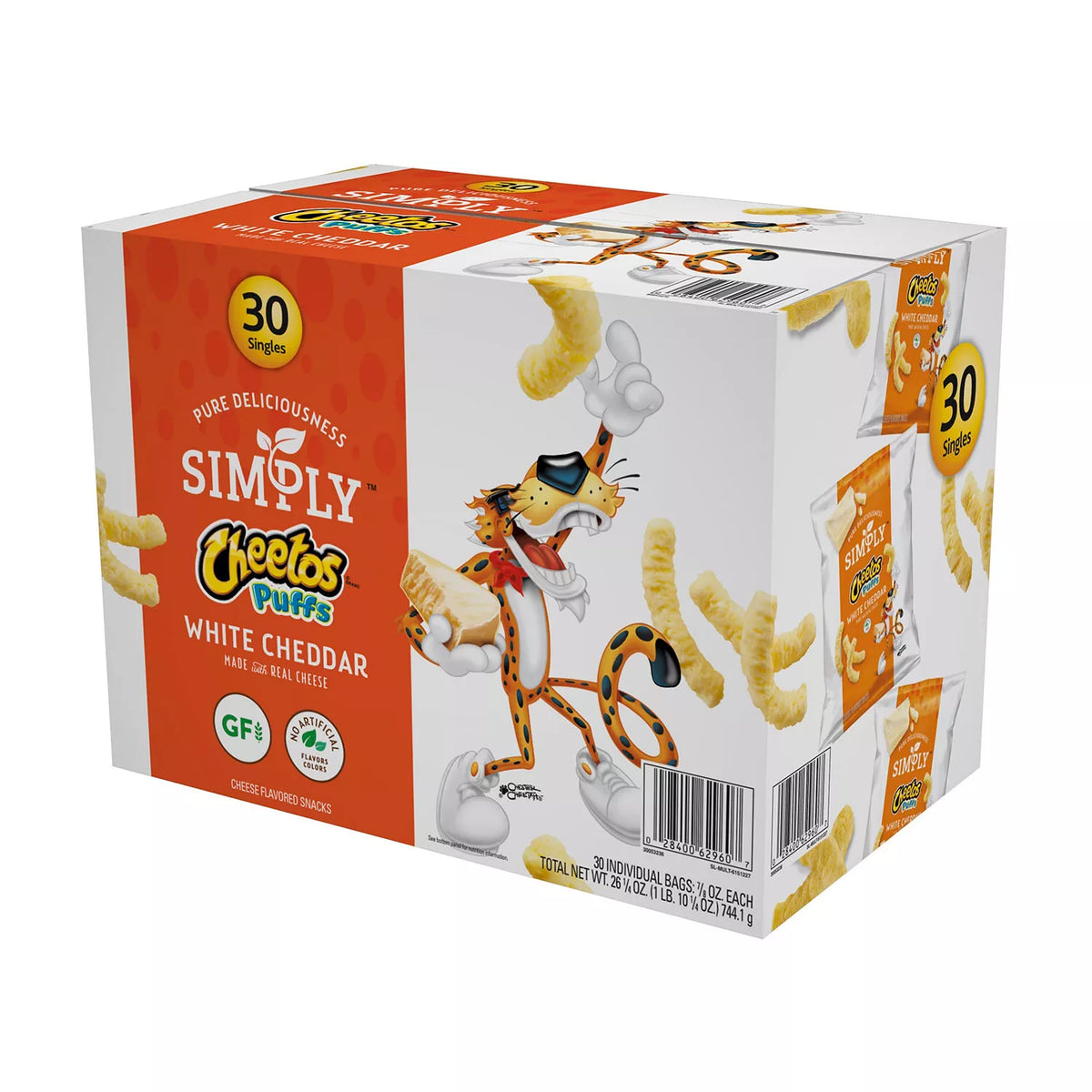 Simply Cheetos Puffs White Cheddar, 30 ea
