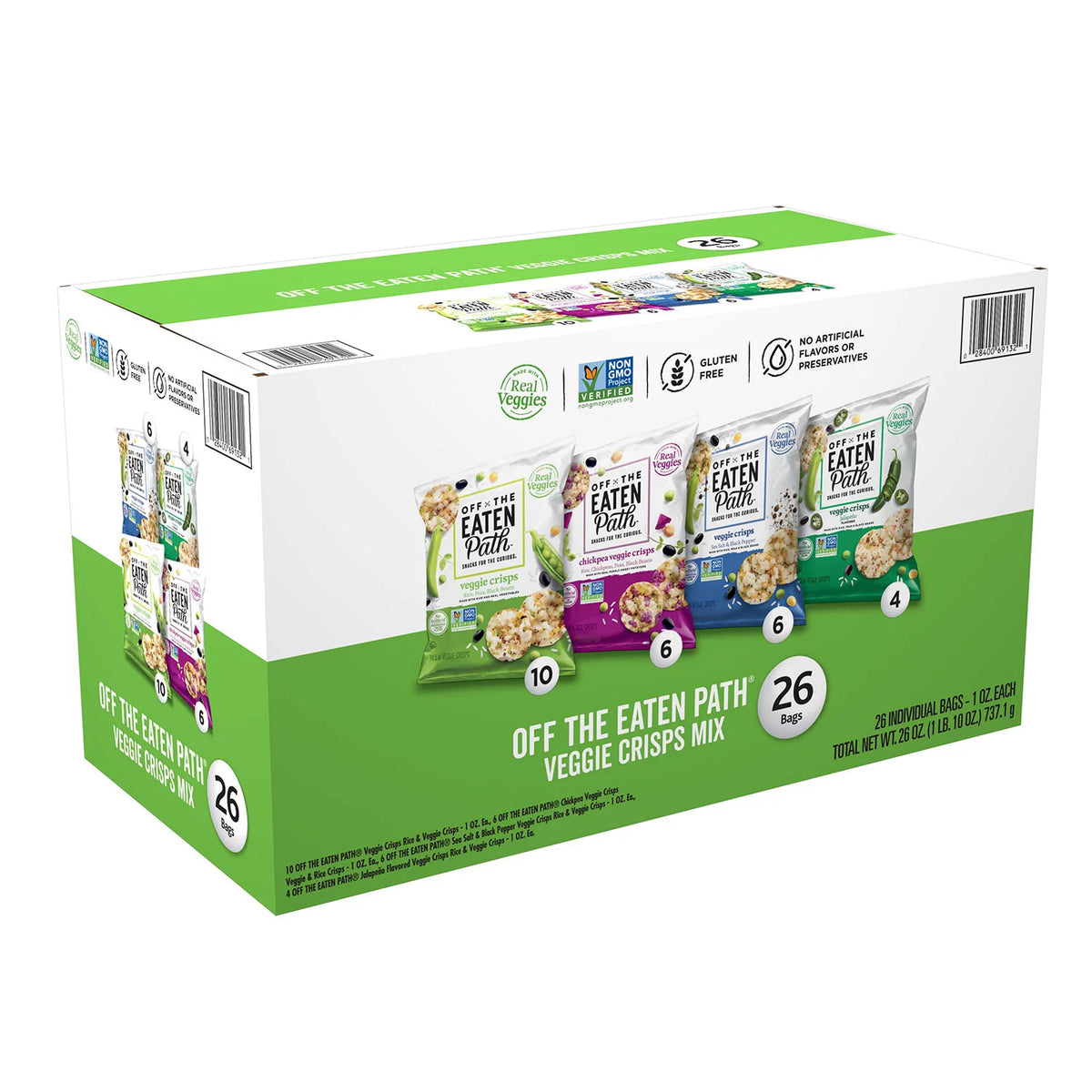 Off The Eaten Path Veggie Crisps Mix, 26 ea