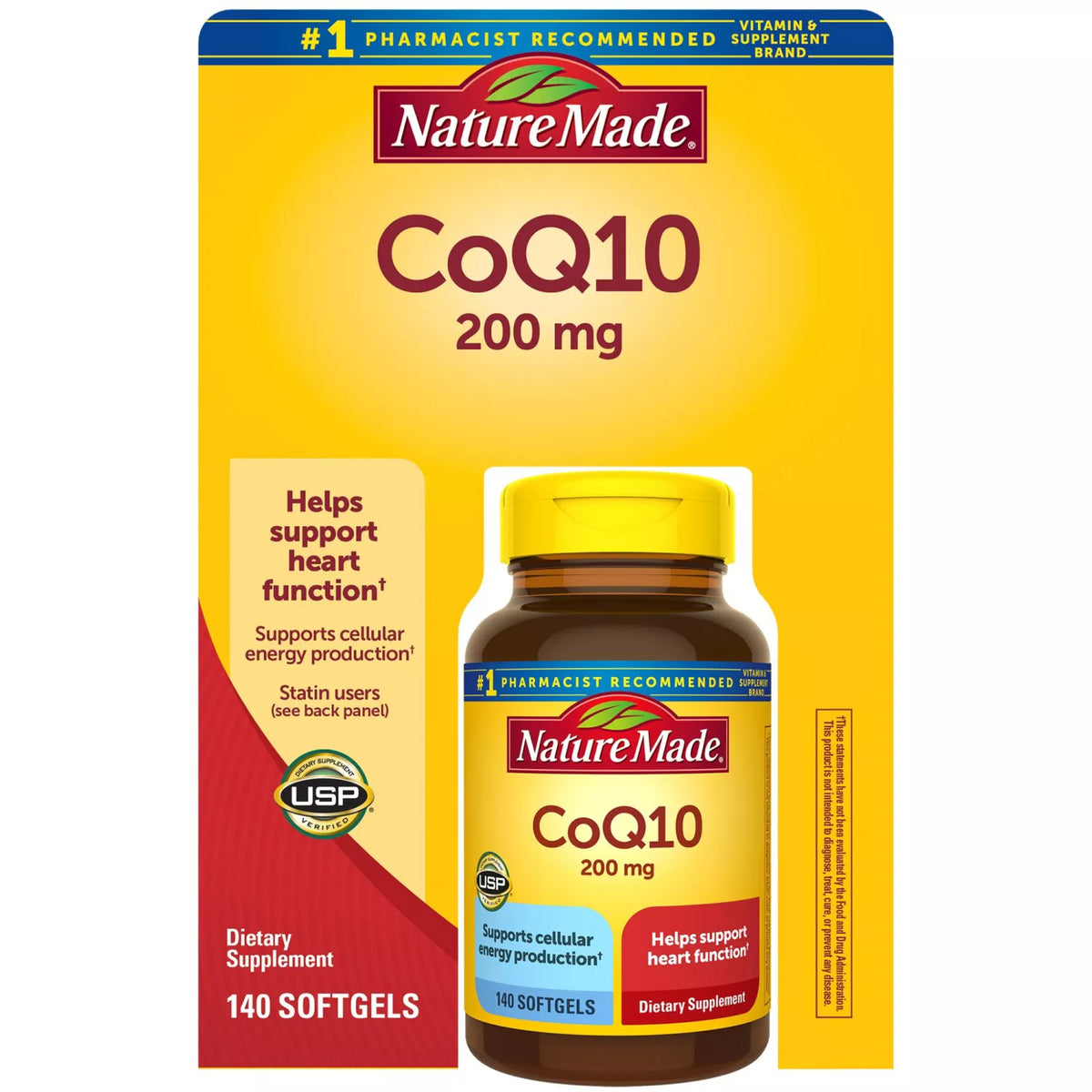 Nature Made CoQ10 200 mg Softgels, 140 ea