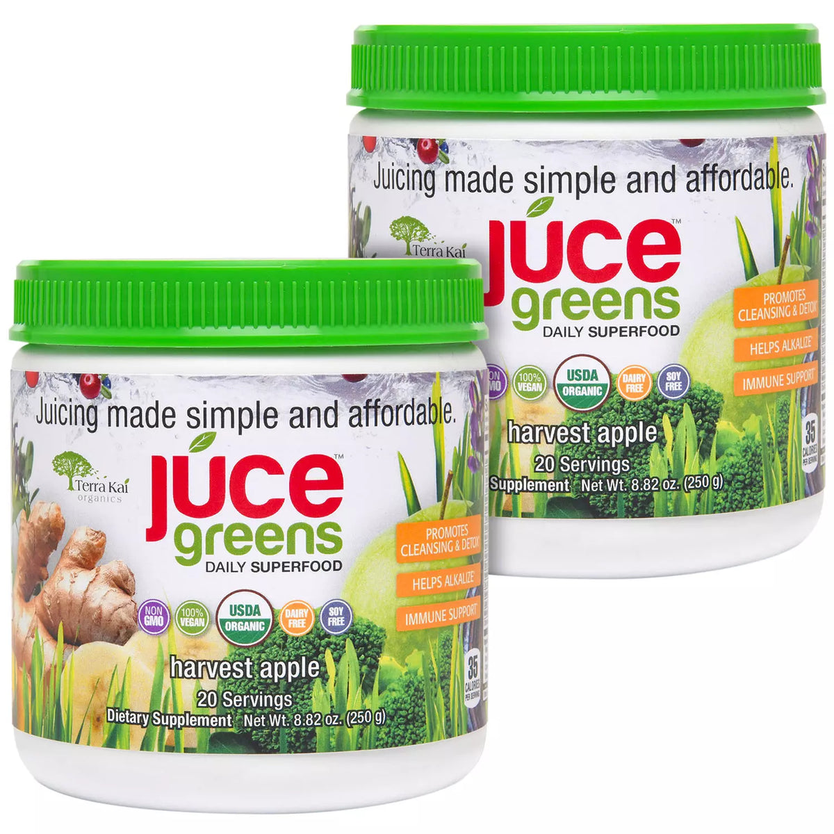 JUCE Greens Superfood Blend, Harvest Apple, 2 ea