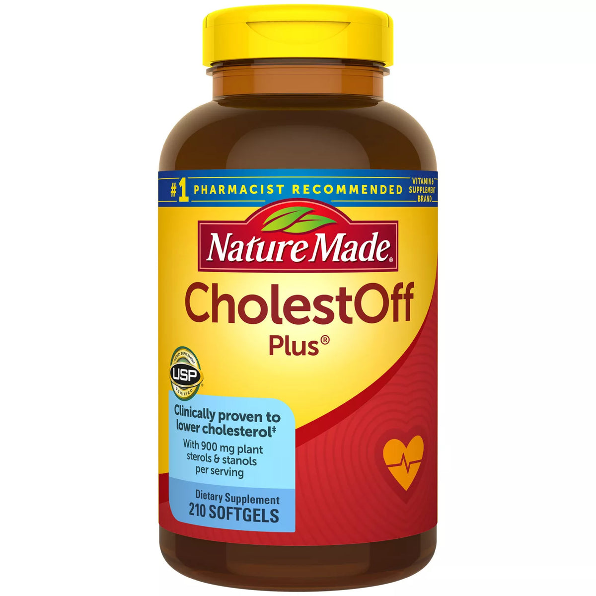 Nature Made CholestOff Plus Softgels for Heart Health, 210 ea