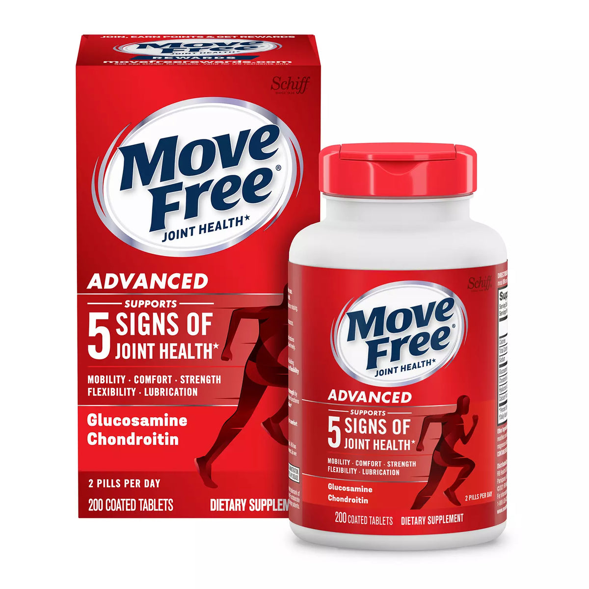 Move Free Advanced Capsules For Joint Health, 200 ea