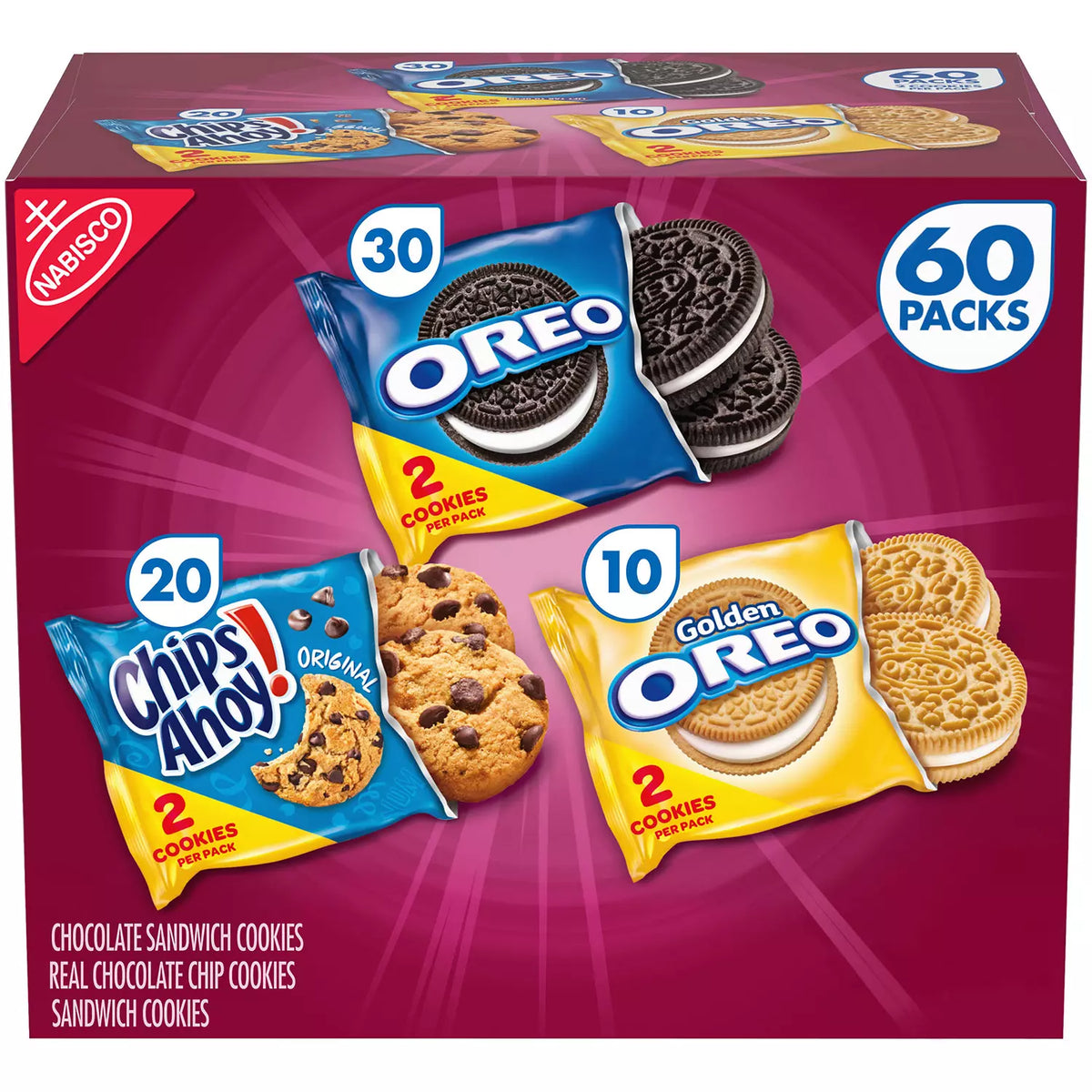 Nabisco Sweet Treats Cookie Variety Pack, 60 ea
