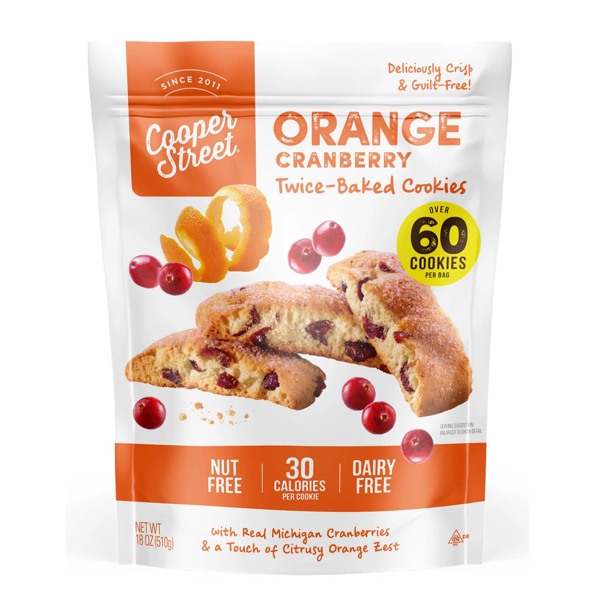 Cooper Street Orange Cranberry Cookies, 18 oz