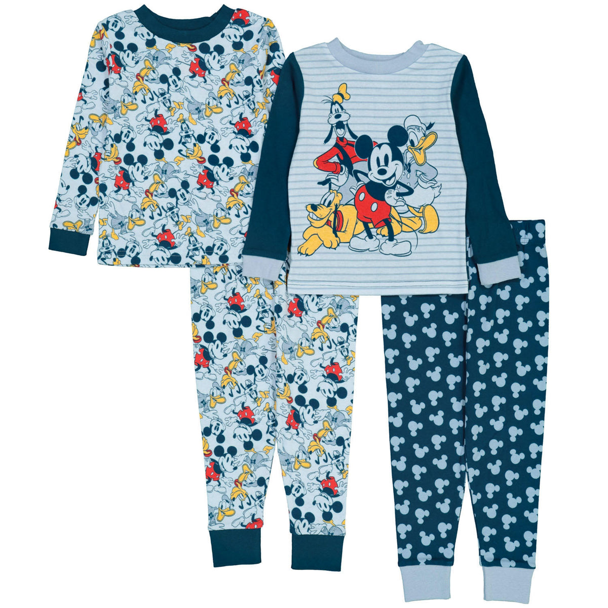 Licensed Mickey Mouse 4 Piece Cotton PJ Set, 2T, 1 ea