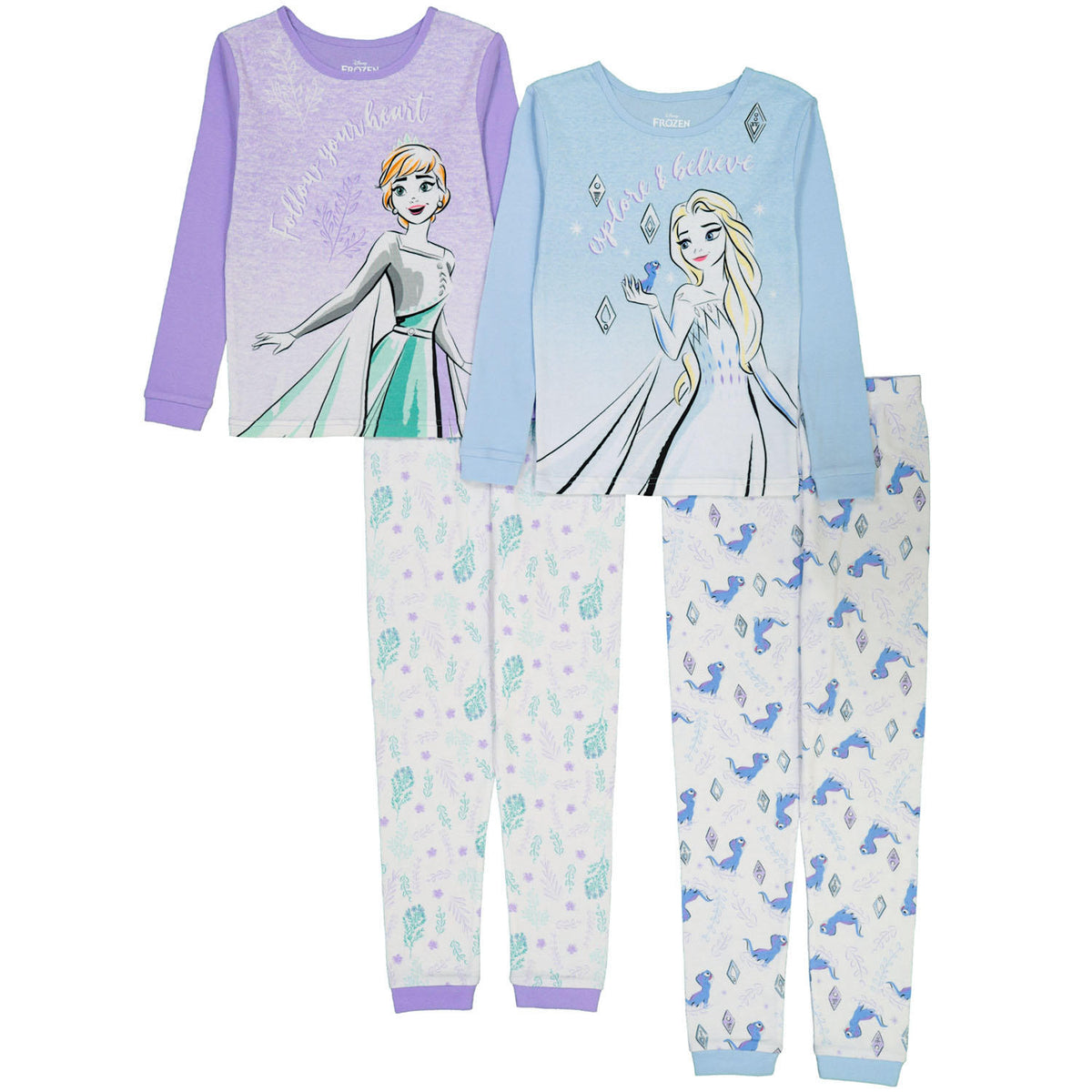 Licensed Frozen 4 Piece Cotton PJ Set, Size 8, 1 ea