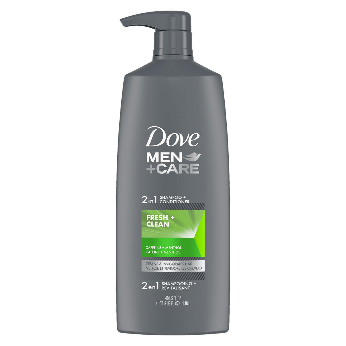 Dove Men + Care 2-in-1 Shampoo + Conditioner, Fresh & Clean, 40 oz