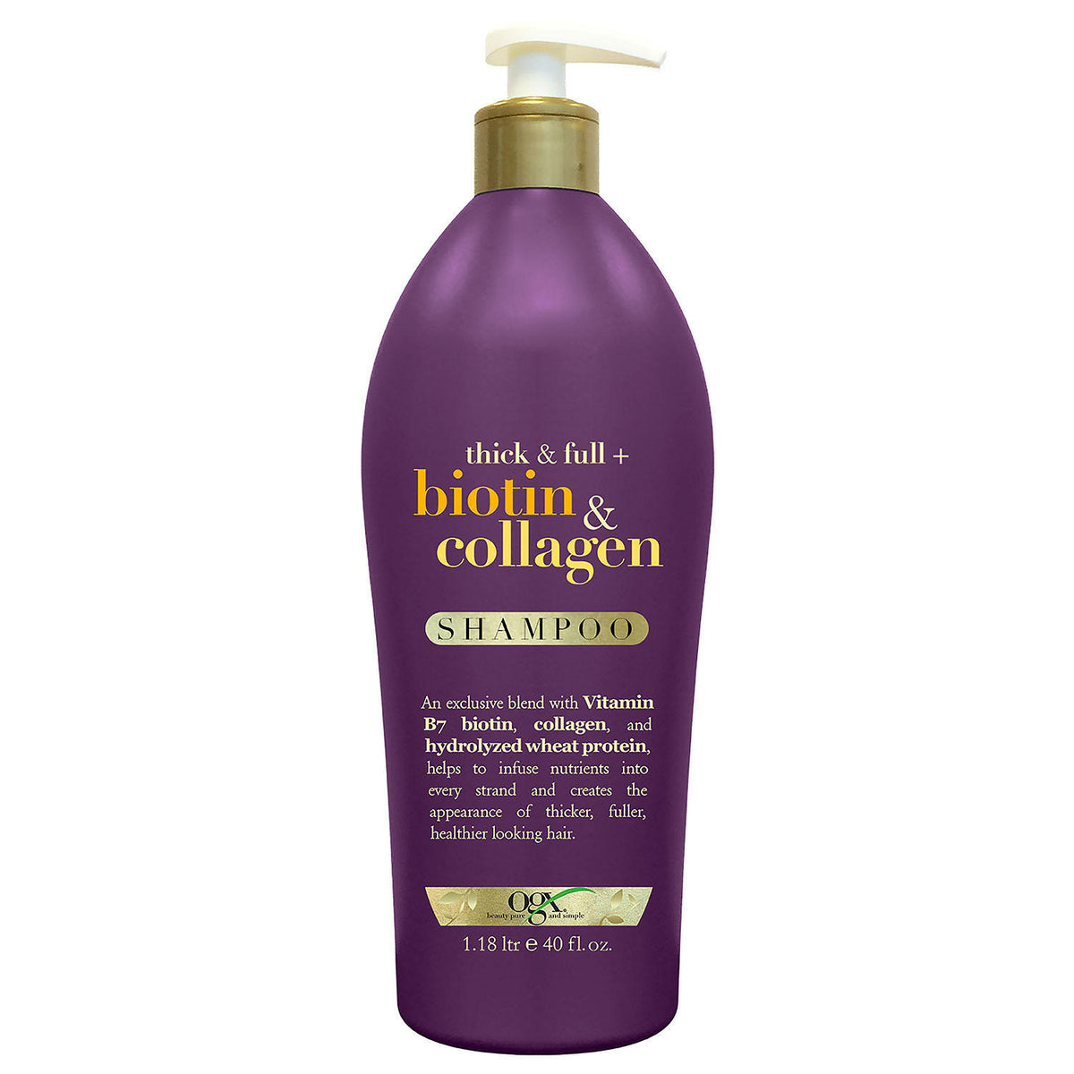 OGX Thick & Full + Biotin & Collagen Shampoo, 40 oz