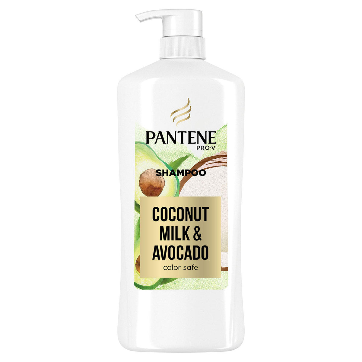 Pantene Pro-V Moisturizing Shampoo for Dry Hair, Coconut Milk and Avocado, 38.2 oz