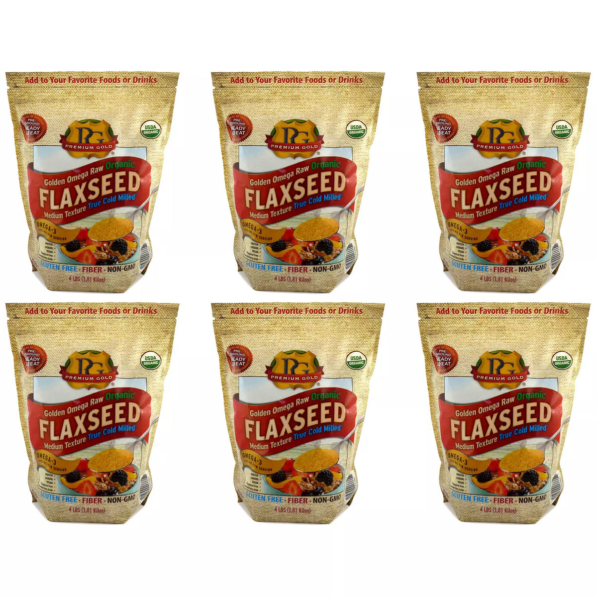 Premium Gold Flaxseed, 6 ea