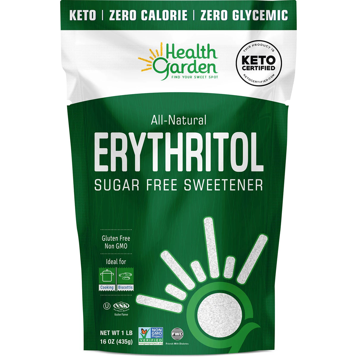 Health Garden Erythritol Sweetener Pack, 1 ea