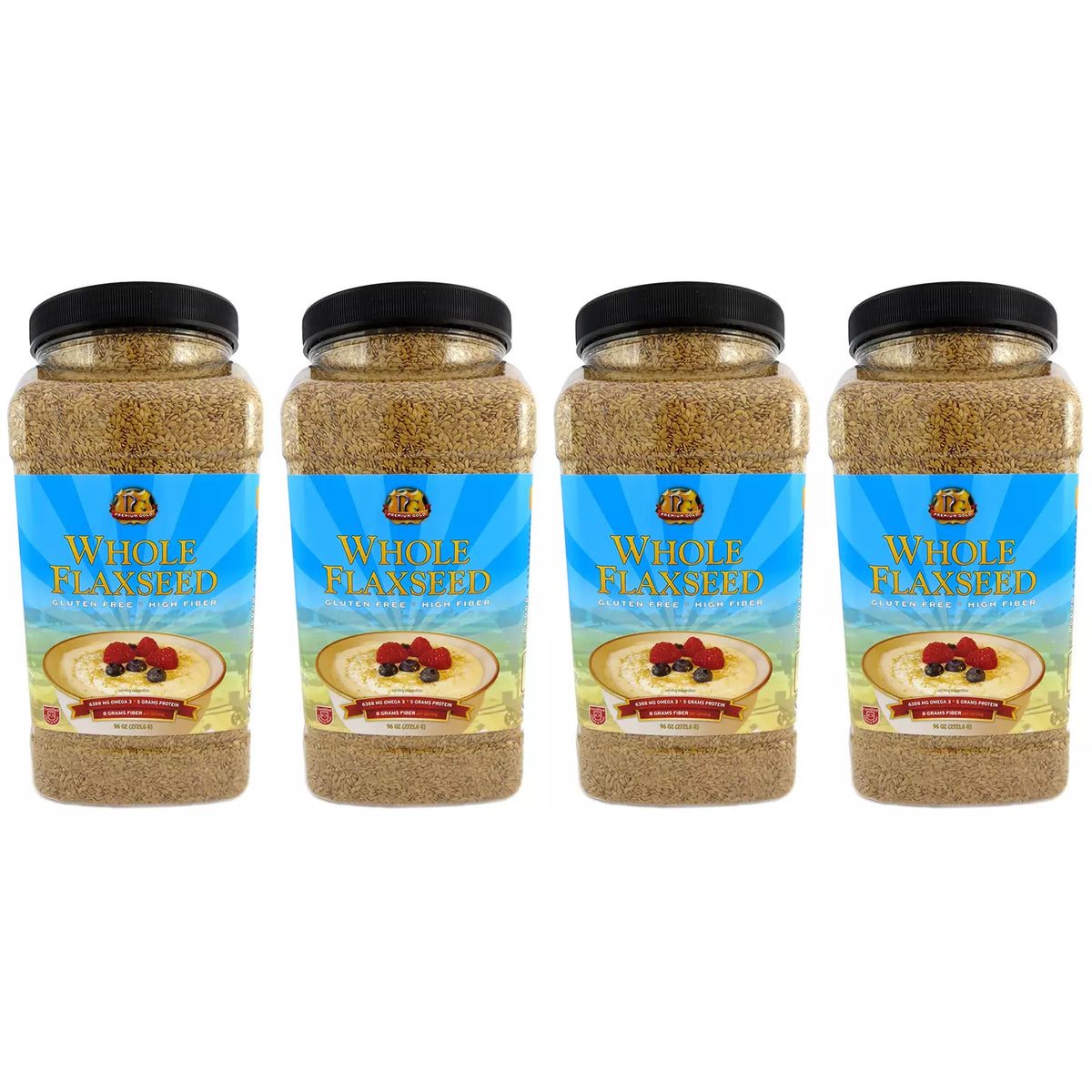 Premium Gold Whole Flaxseed Pack, 4 ea