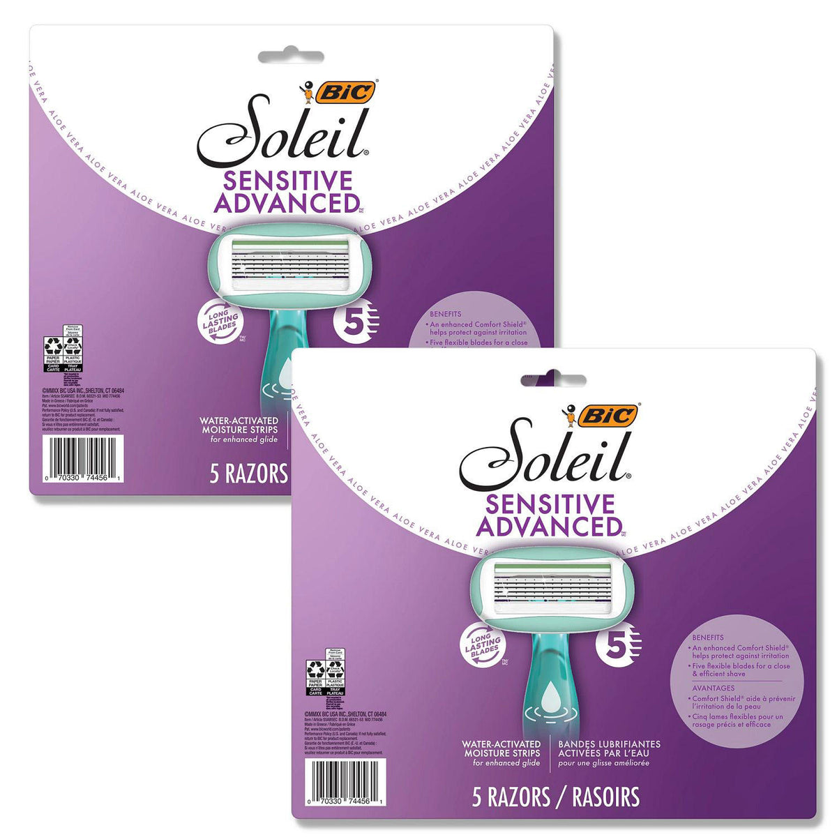 BIC Soleil Sensitive Advanced Women's Disposable Razor, 10 ea
