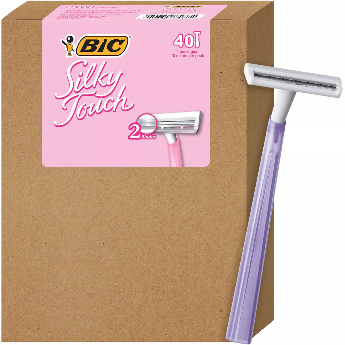 BIC Silky Touch Women's Disposable Razor Packs, 40 ea