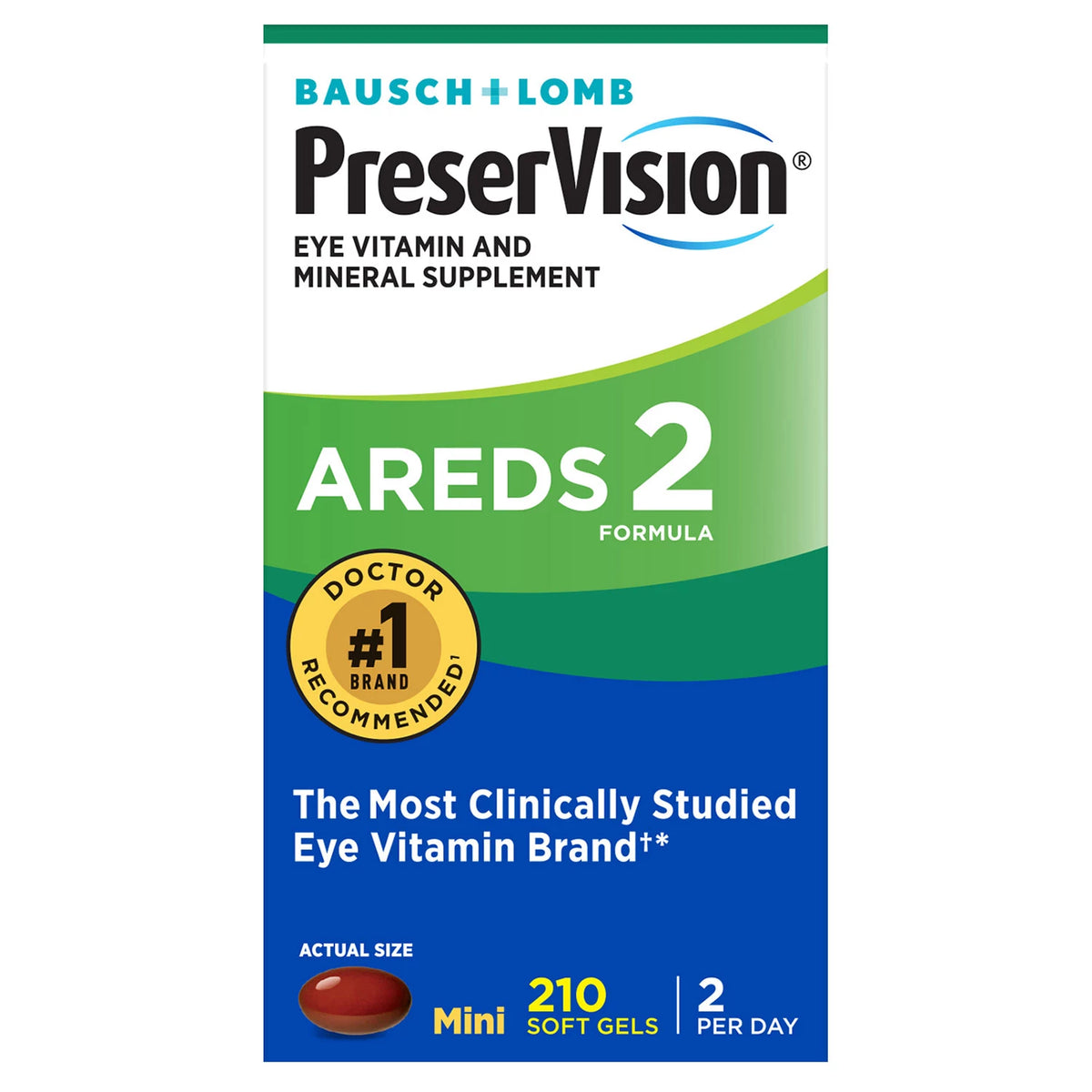 Bausch + Lomb PreserVision AREDS 2 Formula Supplement, 210 ea