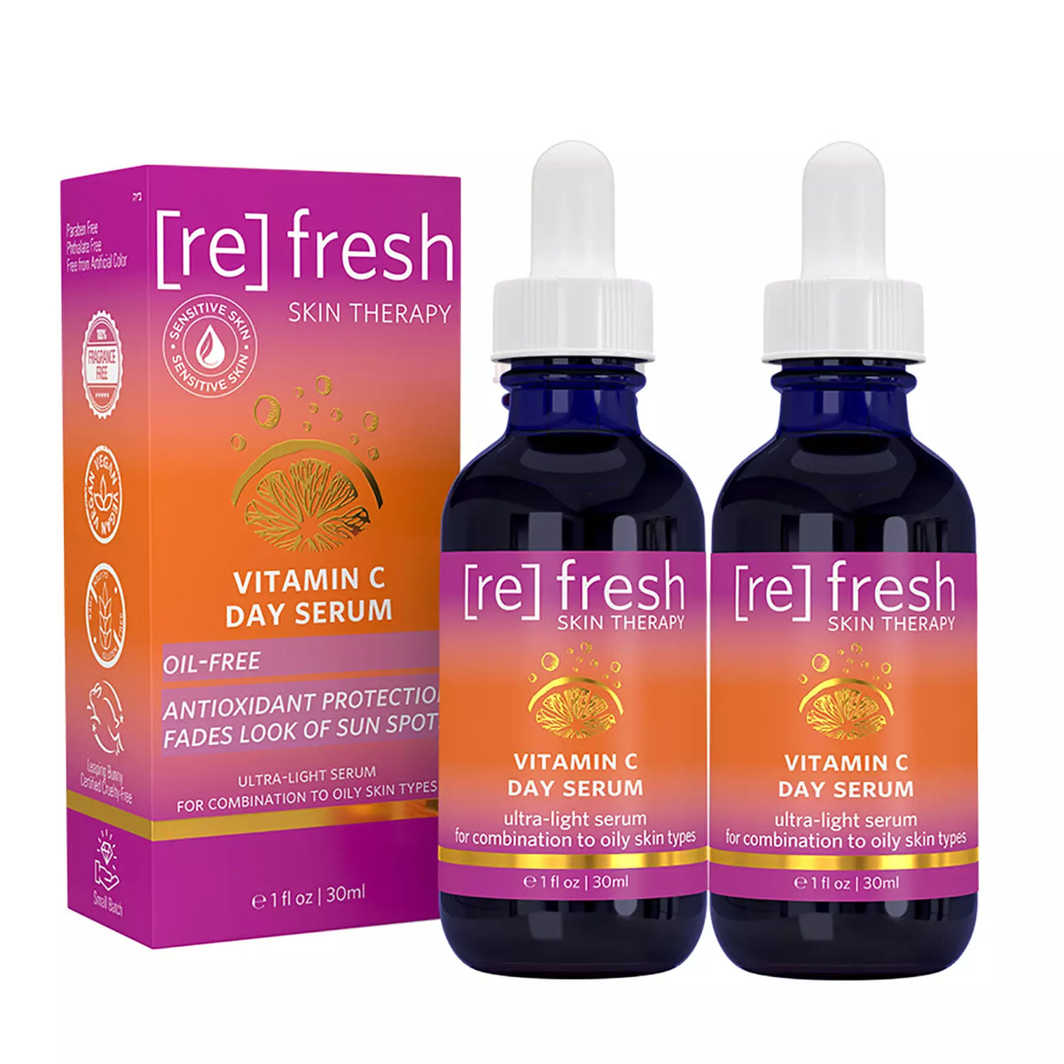 Refresh Skin Vitamin C Day Serum Twin Pack, 2 ea