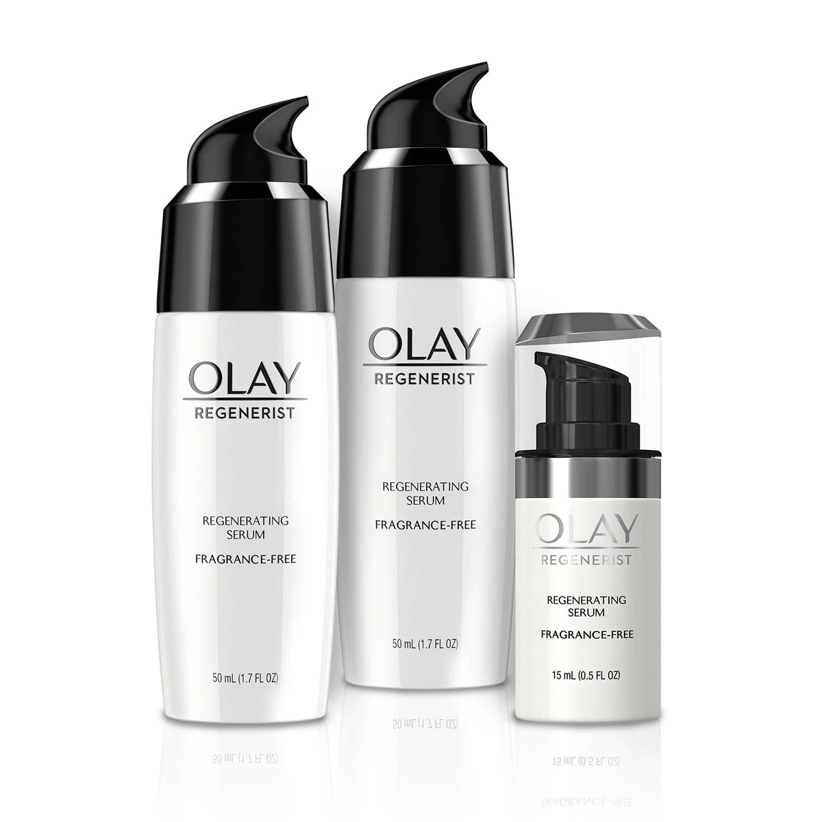 Olay Regenerist Regenerating Face Serum Pack With Trial Size, Fragrance-Free, 3 ea