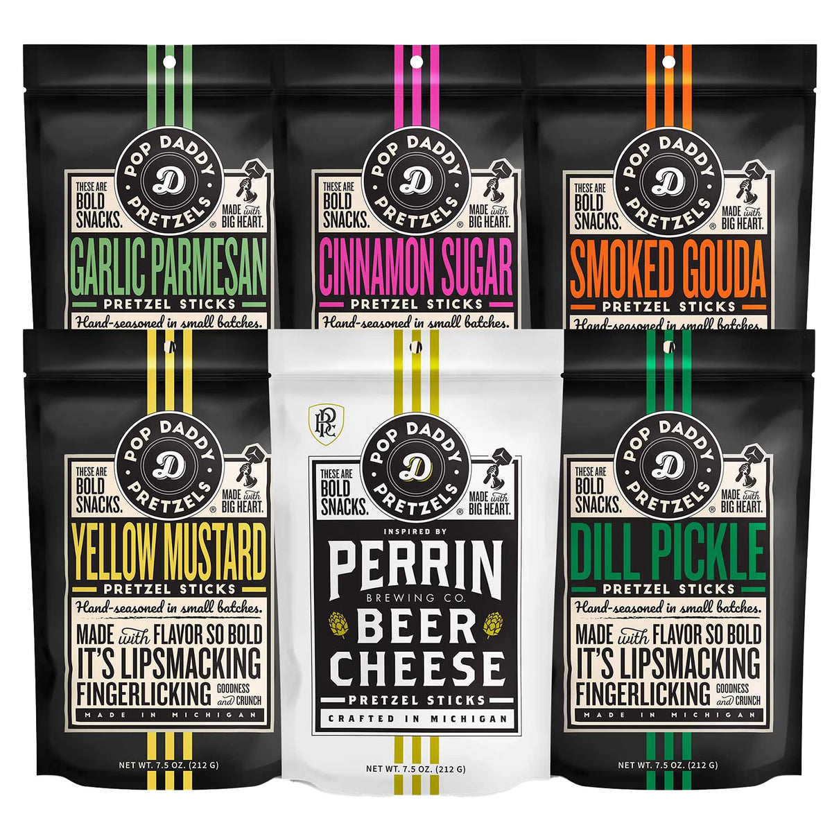 Pop Daddy Pretzels Variety Pack, 6 ea