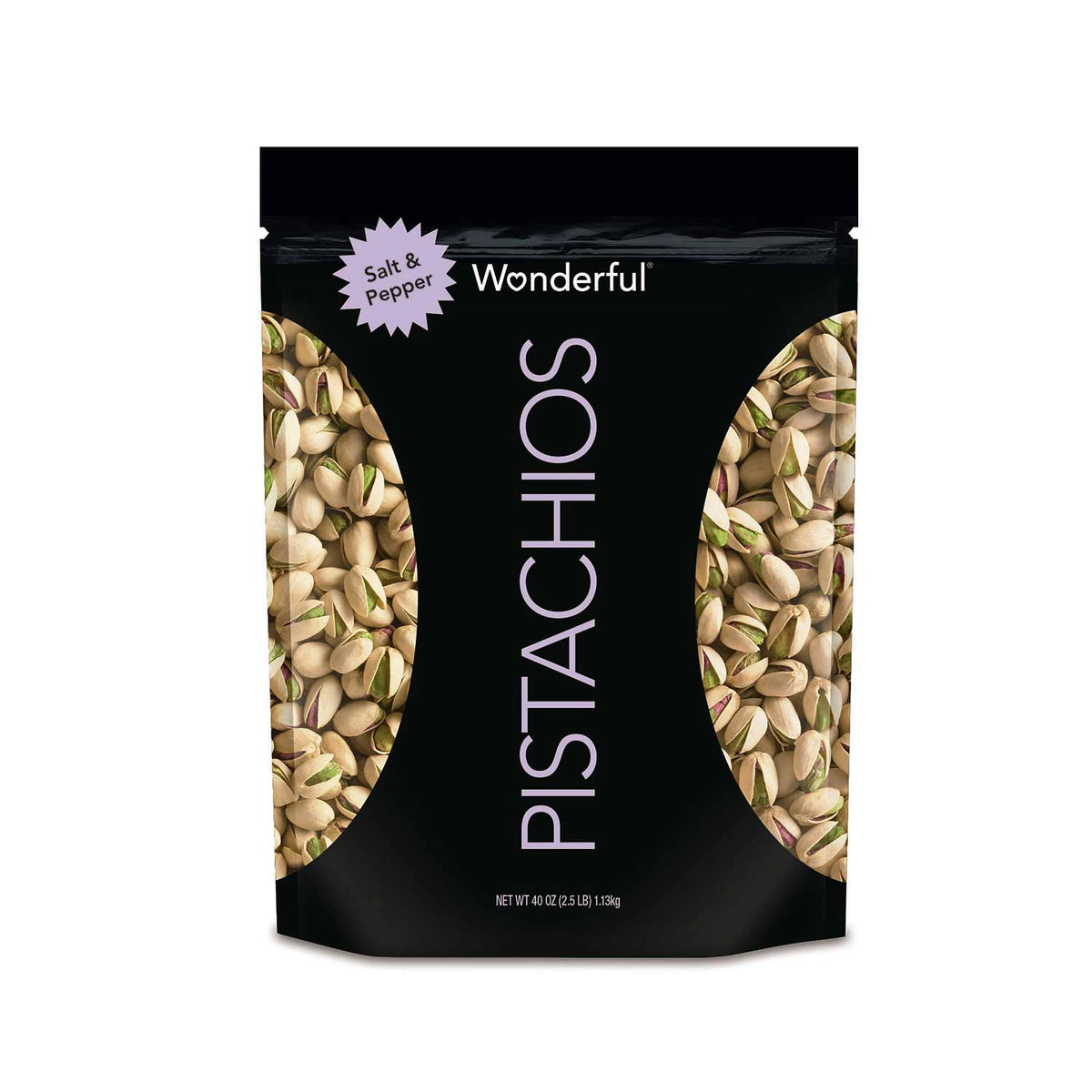 Wonderful Pistachios, Salt and Pepper, 40 oz