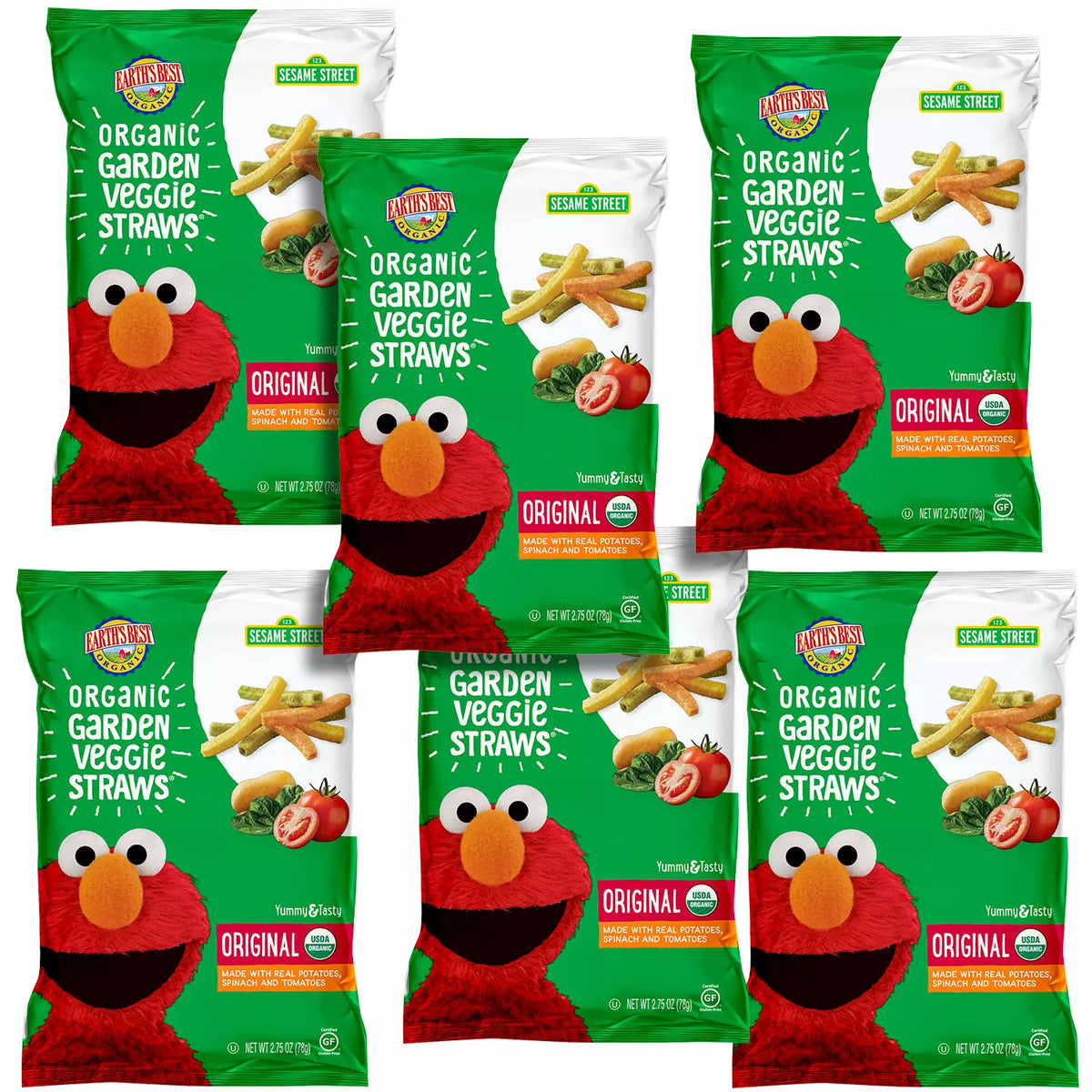Earth's Best Organic Toddler Snack Pack, Veggie Straws, 6 ea