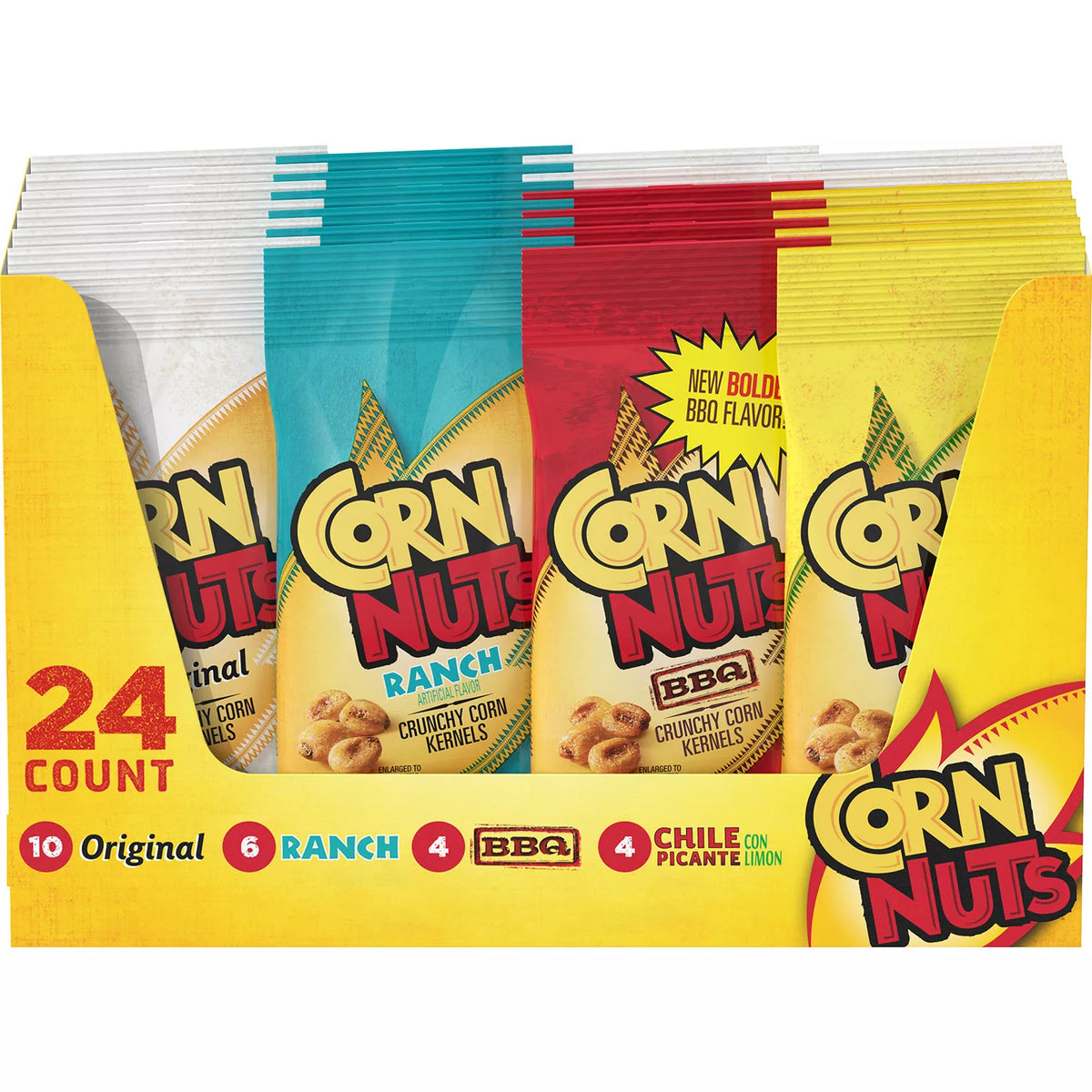 Corn Nuts Mixed Crunchy Corn Snacks Variety Pack, 24 ea