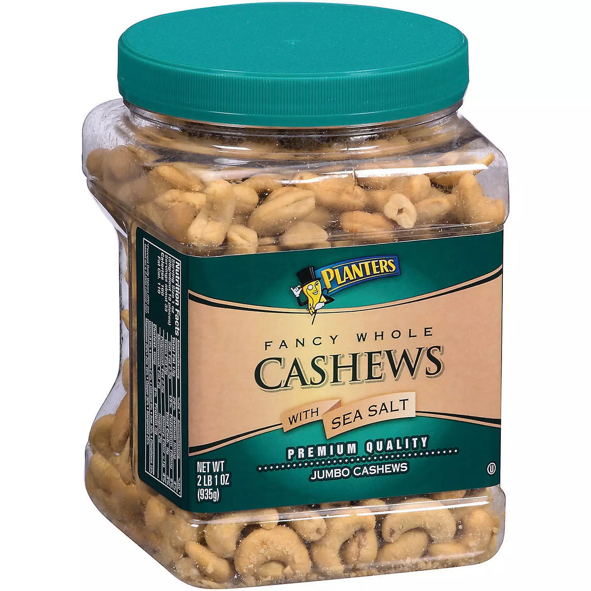 Planters Fancy Whole Cashews with Sea Salt, 33 oz
