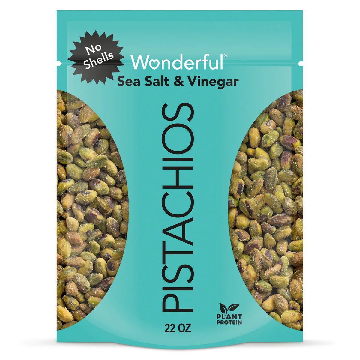 Wonderful Pistachios With No Shells, Sea Salt & Vinegar, 22 oz