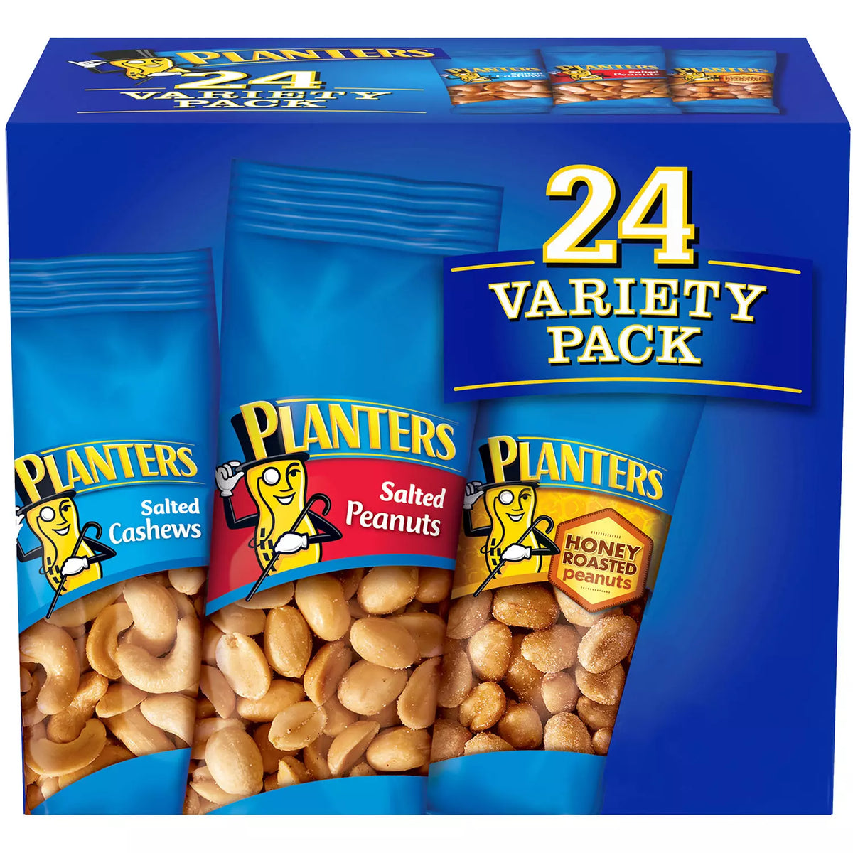 Planters Nuts Cashews and Peanuts Variety Pack, 24 ea