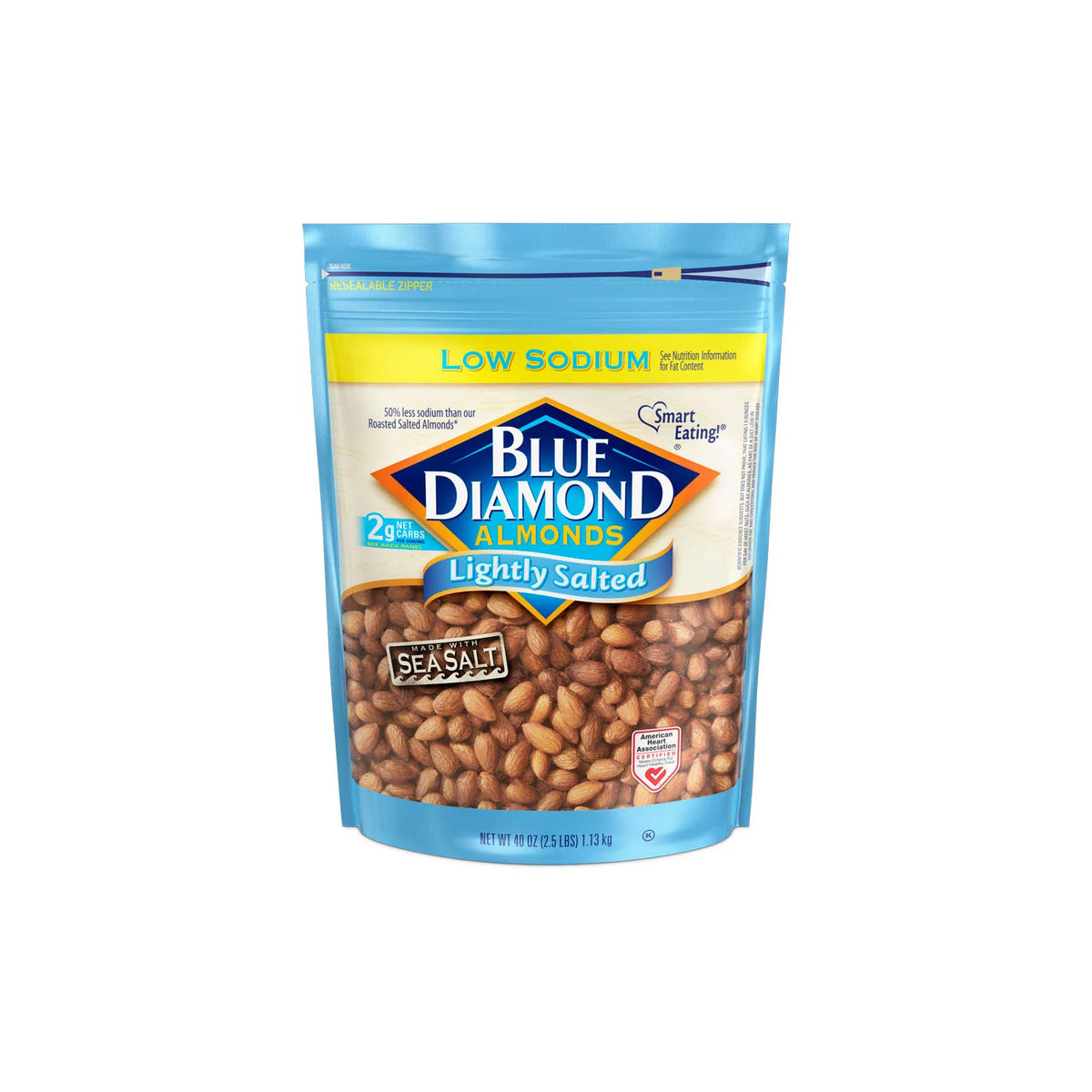 Blue Diamond Lightly Salted Whole Almonds, 40 oz