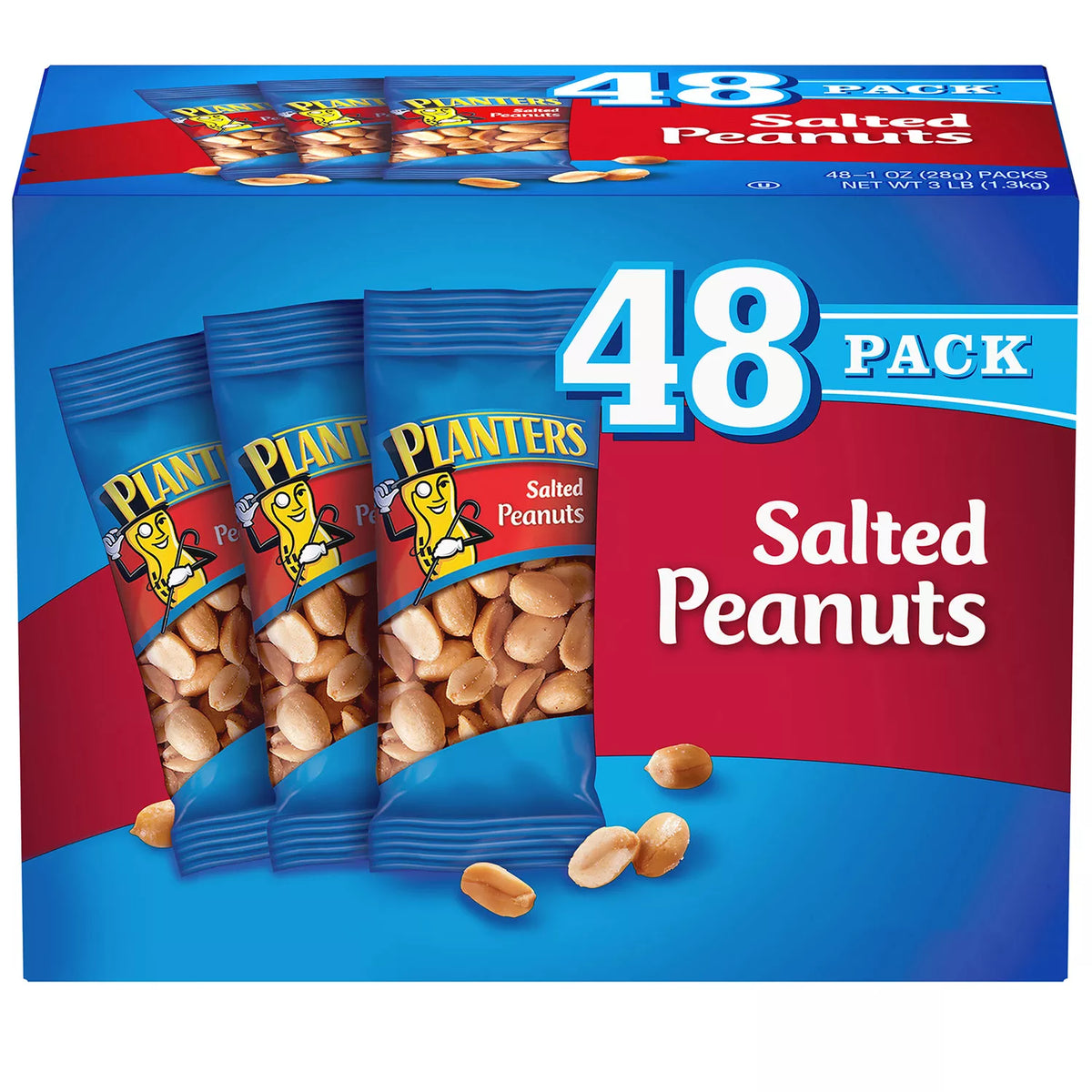 Planters Salted Peanuts Pack, 48 ea