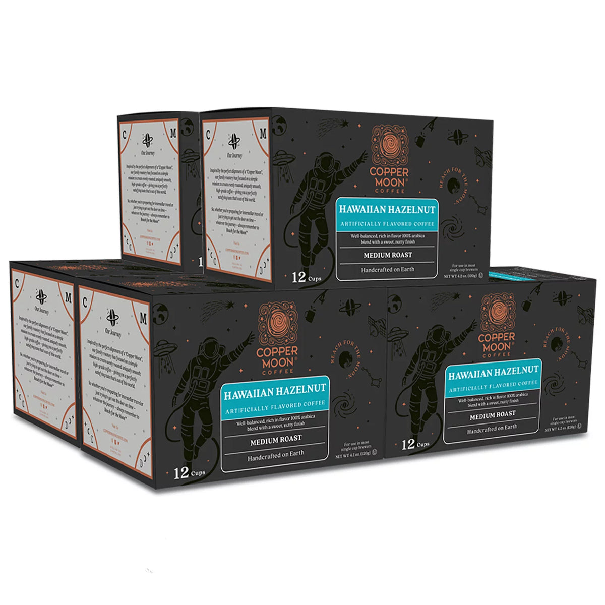 Copper Moon Coffee Single-Serve Cups, Hawaiian Hazelnut, 72 ea