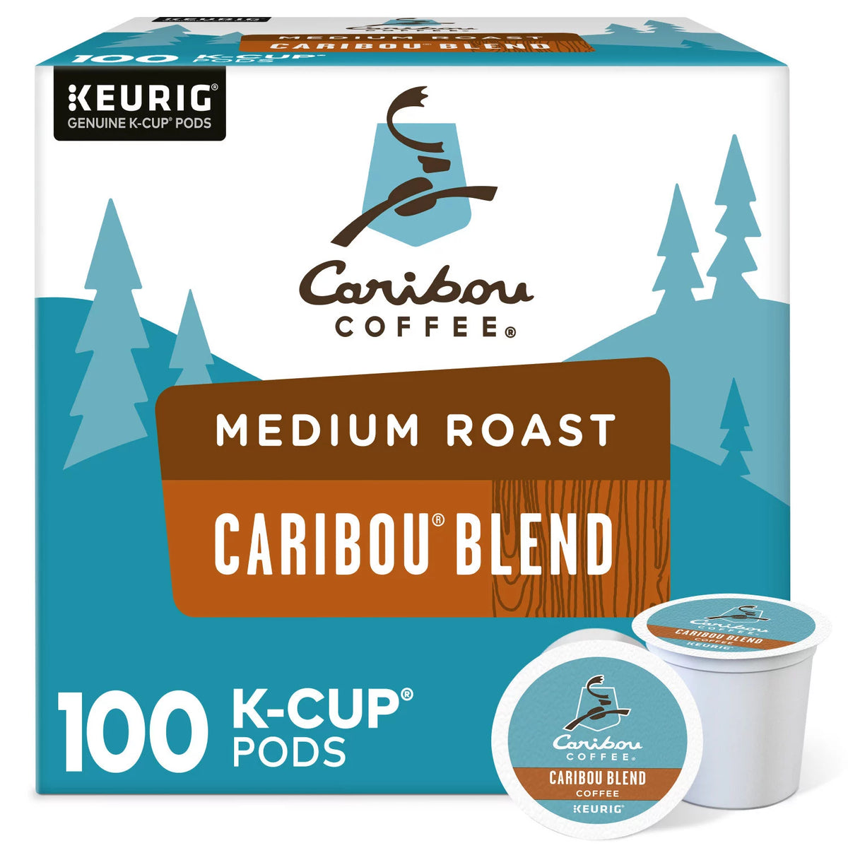 Caribou Coffee Caribou Blend K-Cup Pods, 100 ea
