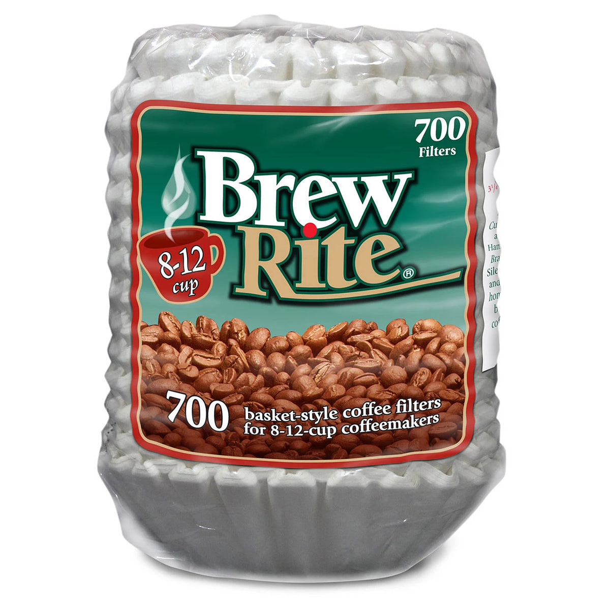 Brew Rite Coffee Filter Cups, 8-12, 700 ea