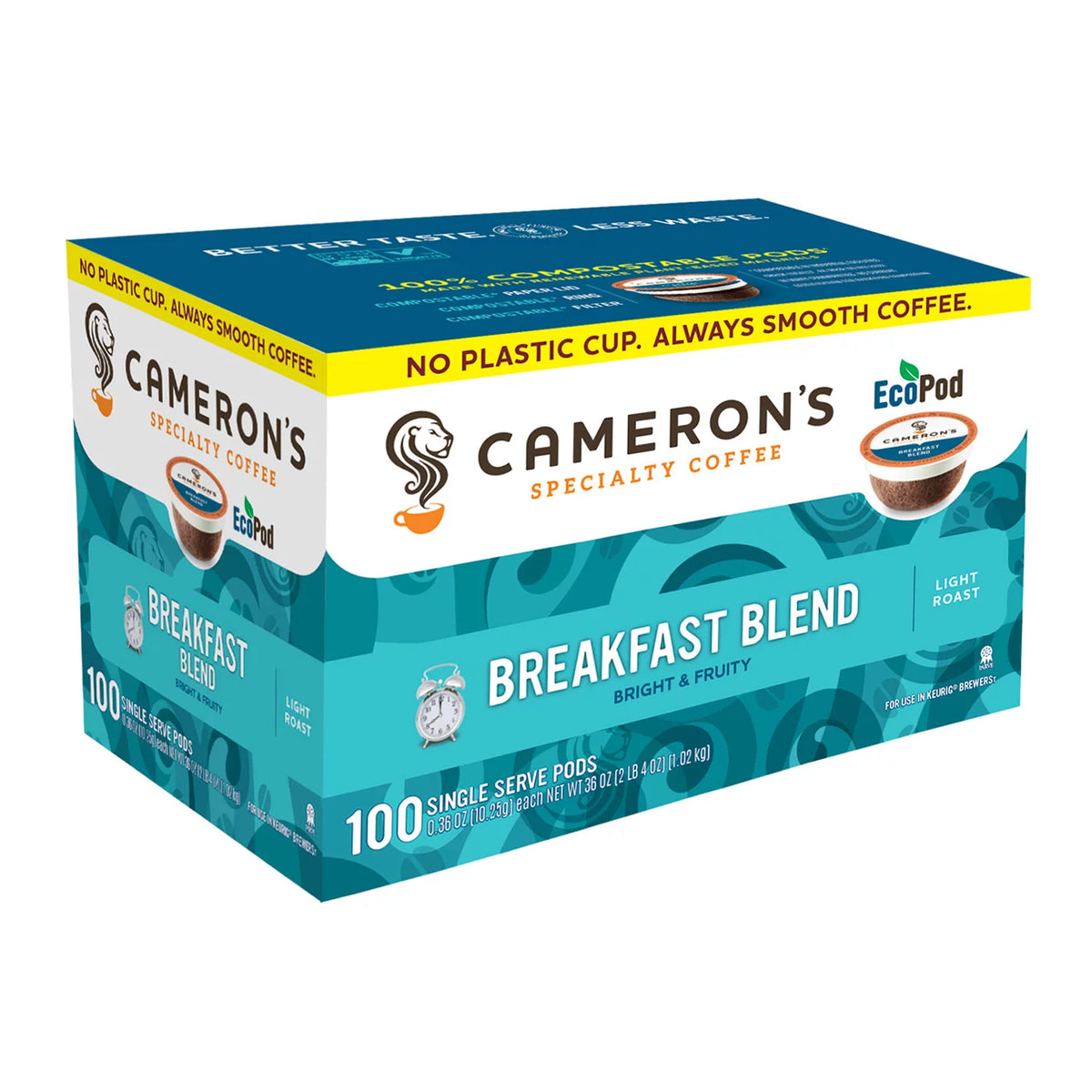Cameron's Coffee Single-Serve Cups, Breakfast Blend, 100 ea