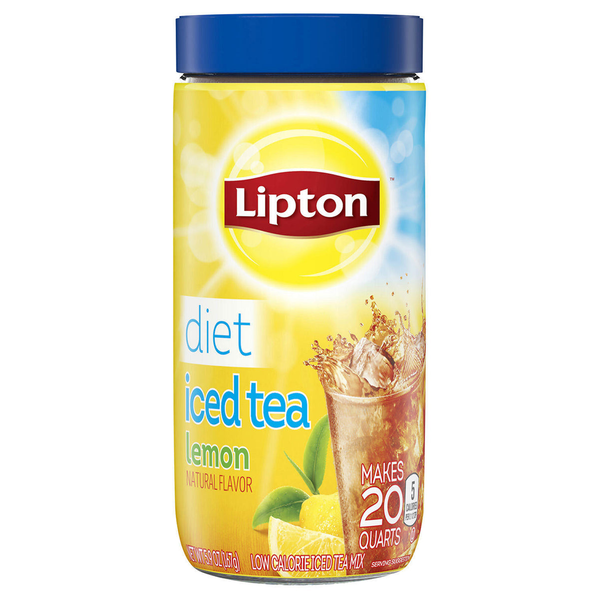 Lipton Diet Iced Tea Mix, Lemon, 5.9 oz