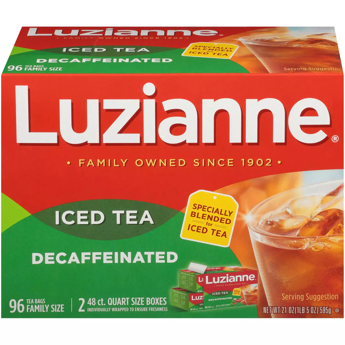 Luzianne Decaffeinated Tea Bags, 96 ea