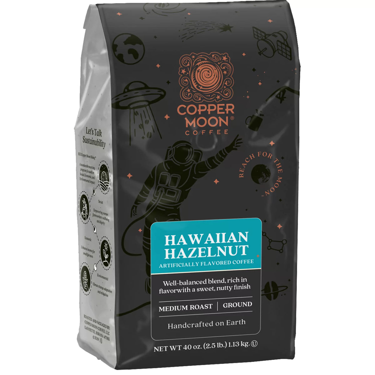 Copper Moon World Coffee Pods, Hawaiian Hazelnut, 40 oz