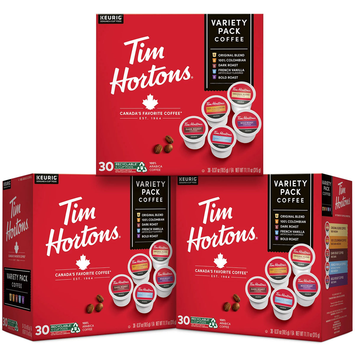 Tim Hortons Variety K-Cup Coffee Pods, 90 ea