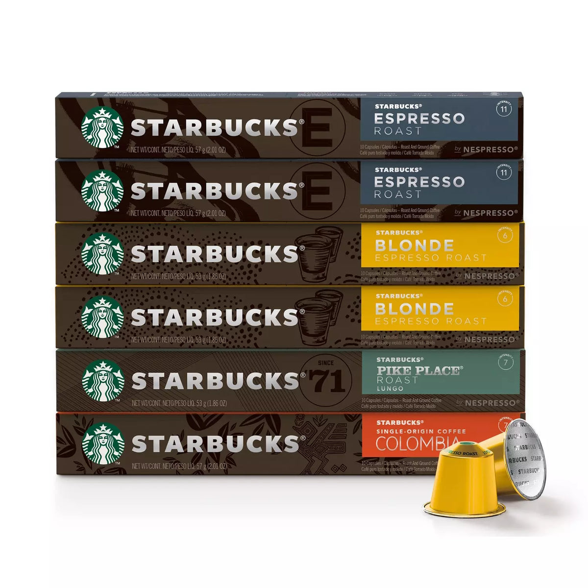 Nespresso Favorites Starbucks Variety Pack, 60 ea