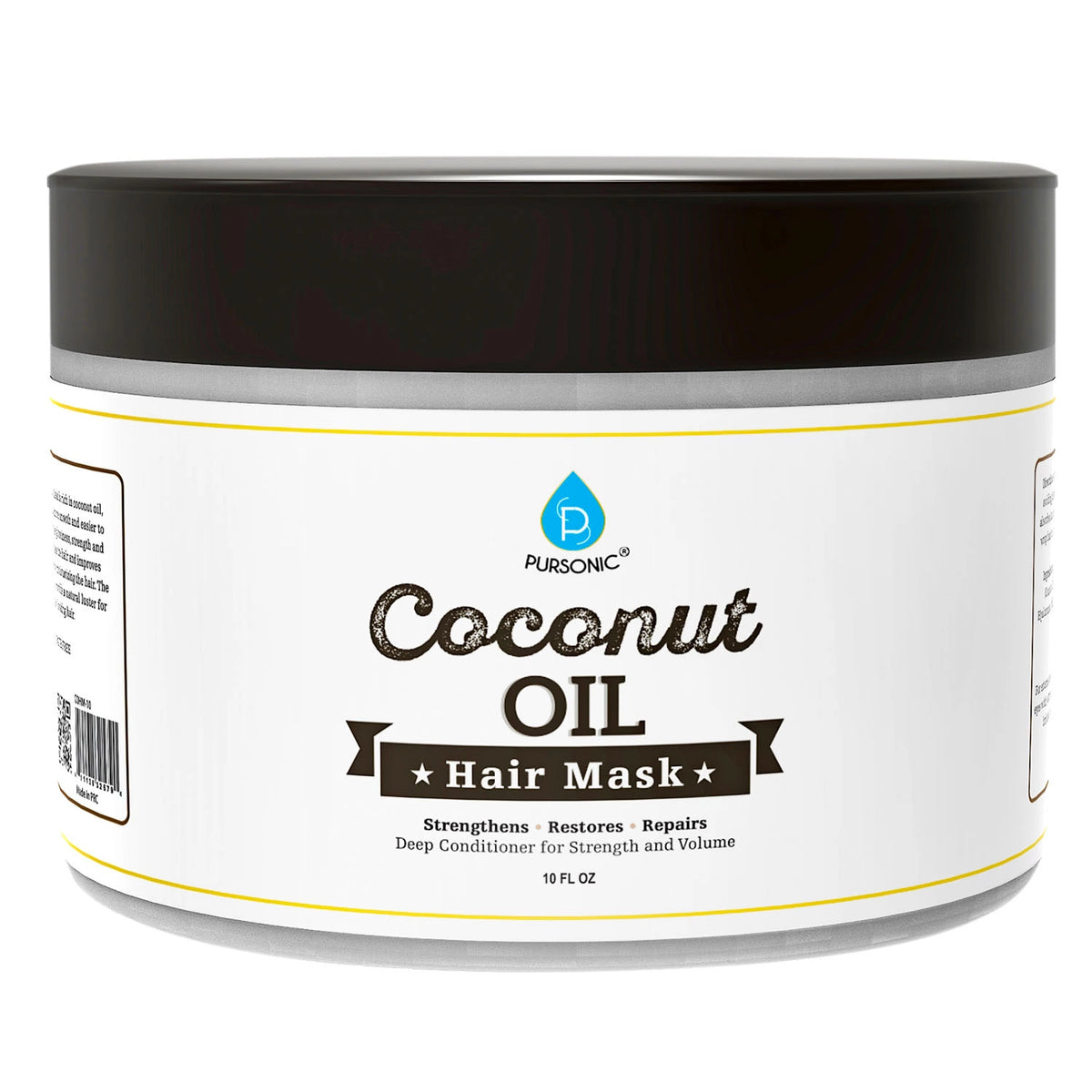 Pursonic Coconut Oil Hair Mask, 10 oz