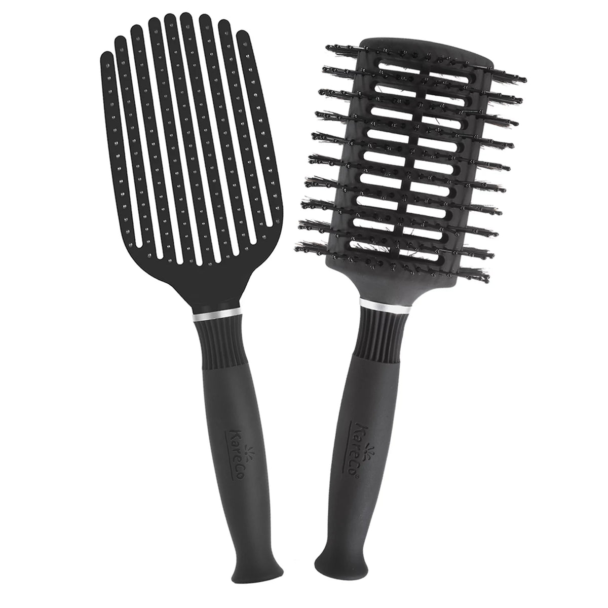 KareCo Tangle Buster Detangler & Oval Vent 2-Sided Brush Hair Brush Set, 1 ea