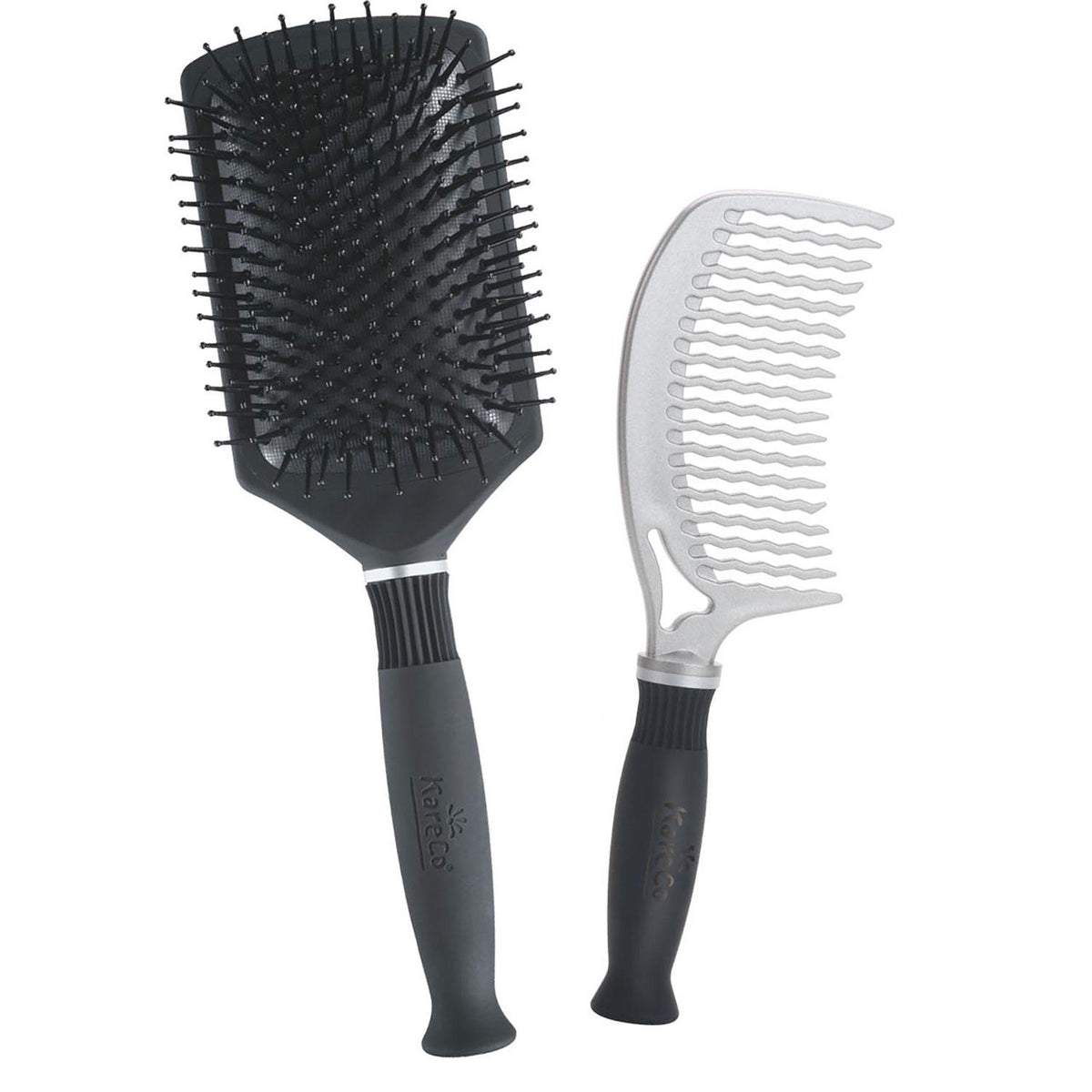 KareCo Professional Comb & Paddle Brush Hair Brush Set, 1 ea