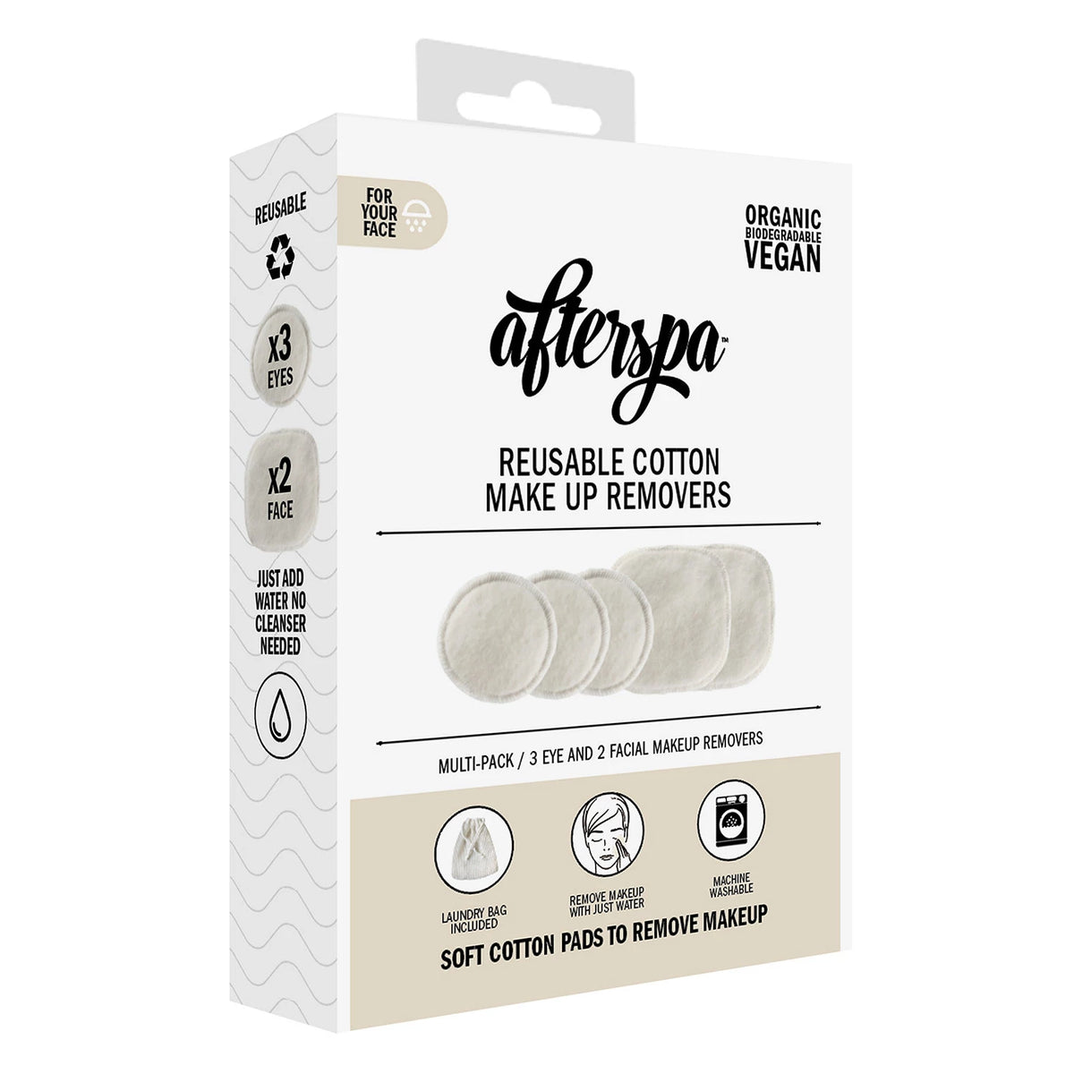 AfterSpa Reusable Cotton Makeup Removers, 1 ea