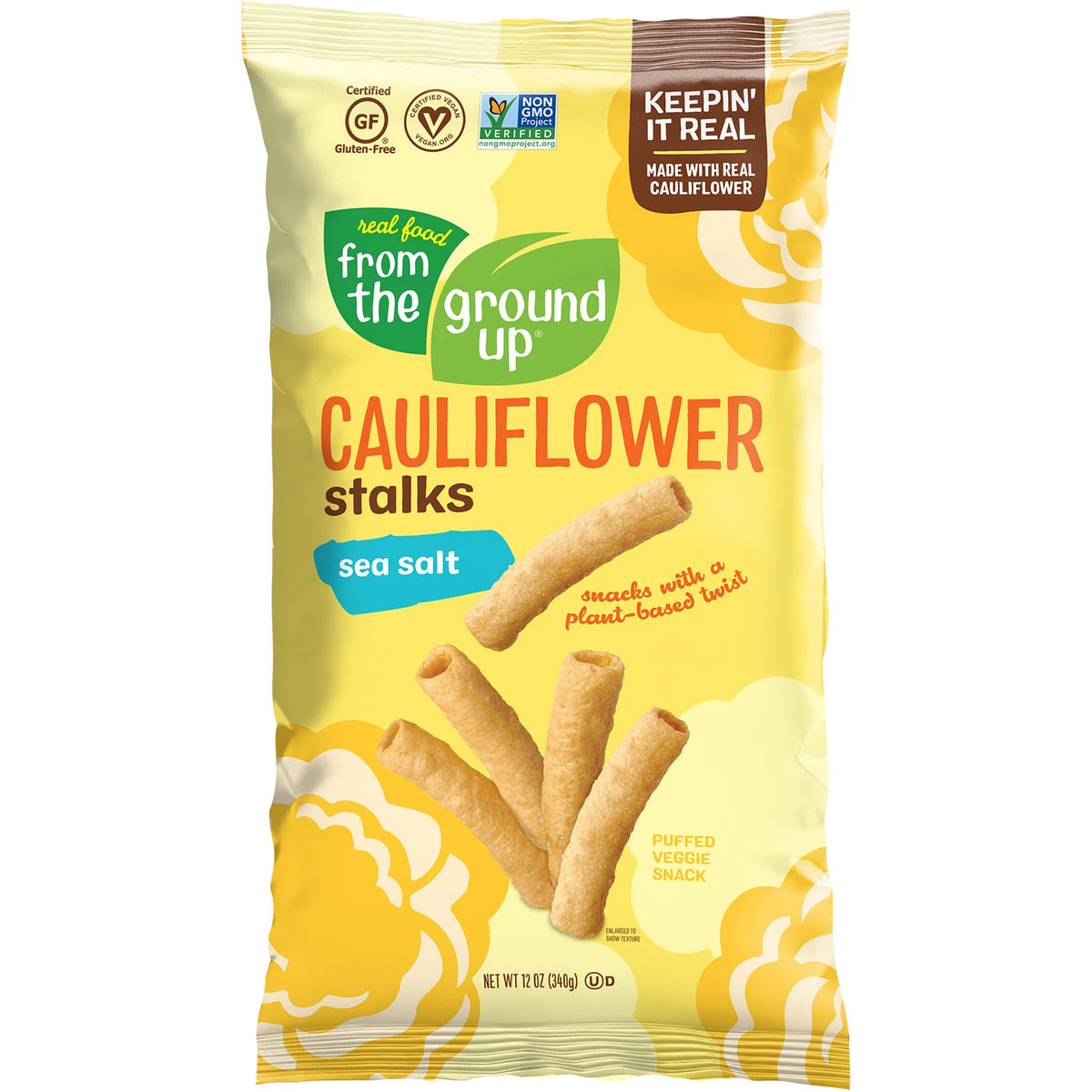 Real Food From The Ground Up Cauliflower Sea Salt Stalks, 12 oz