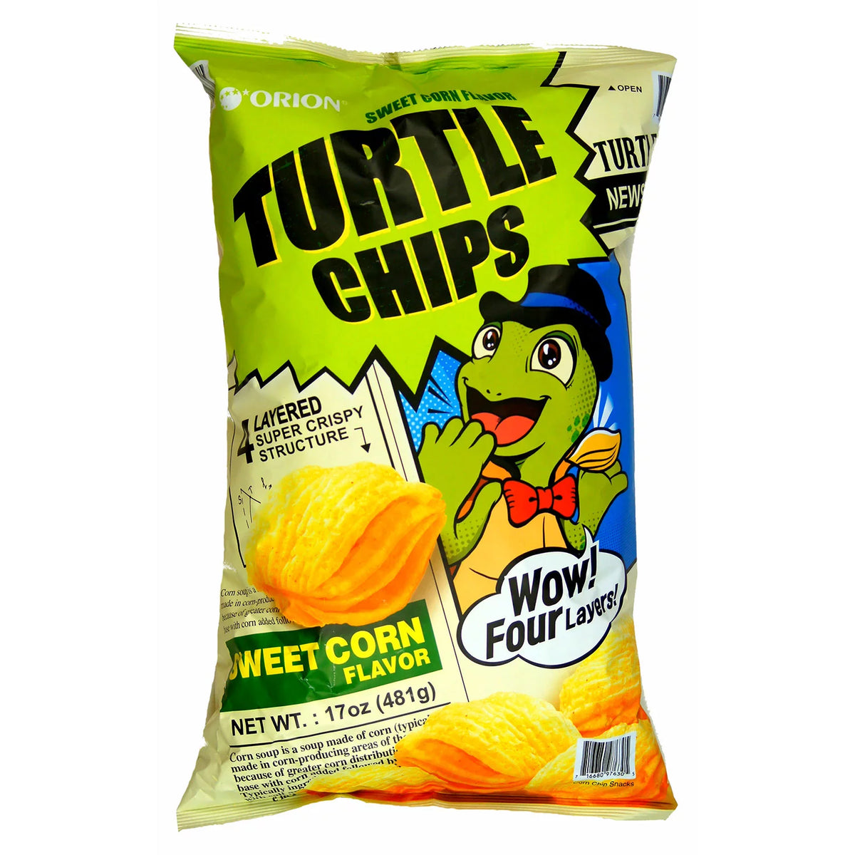 Orion Turtle Chips Sweet Corn, 17 oz