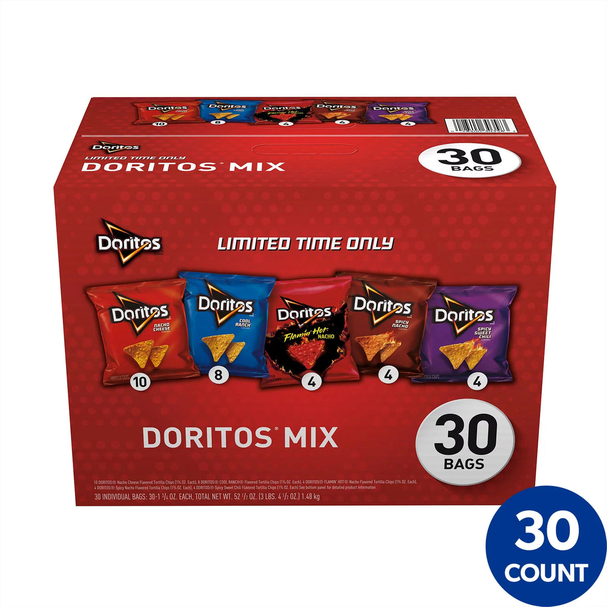 Doritos Mix Variety Pack Tortilla Chips, 30 ea