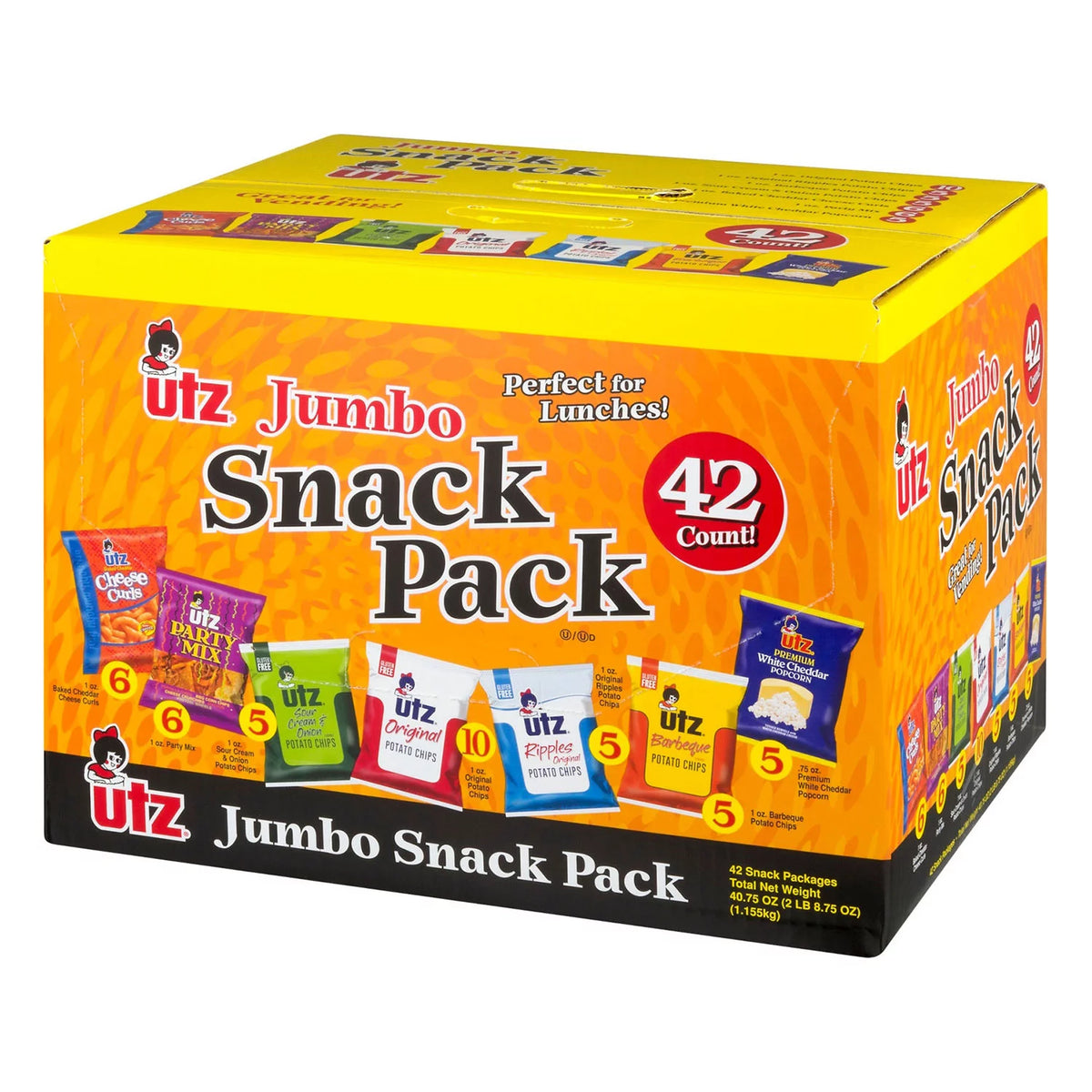 Utz Jumbo Snack Pack, 42 ea
