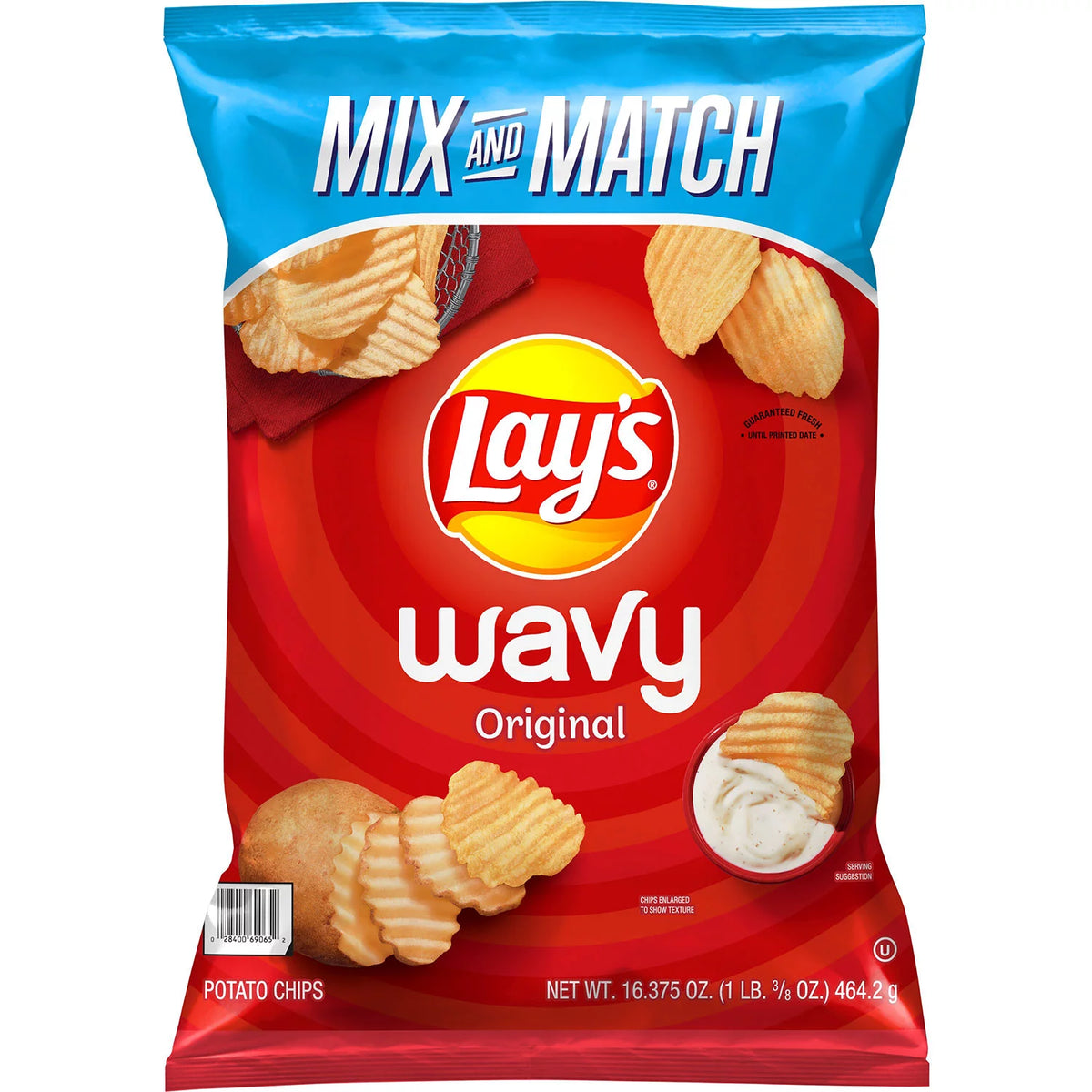 Lay's Wavy Potato Chips, 16.375 oz
